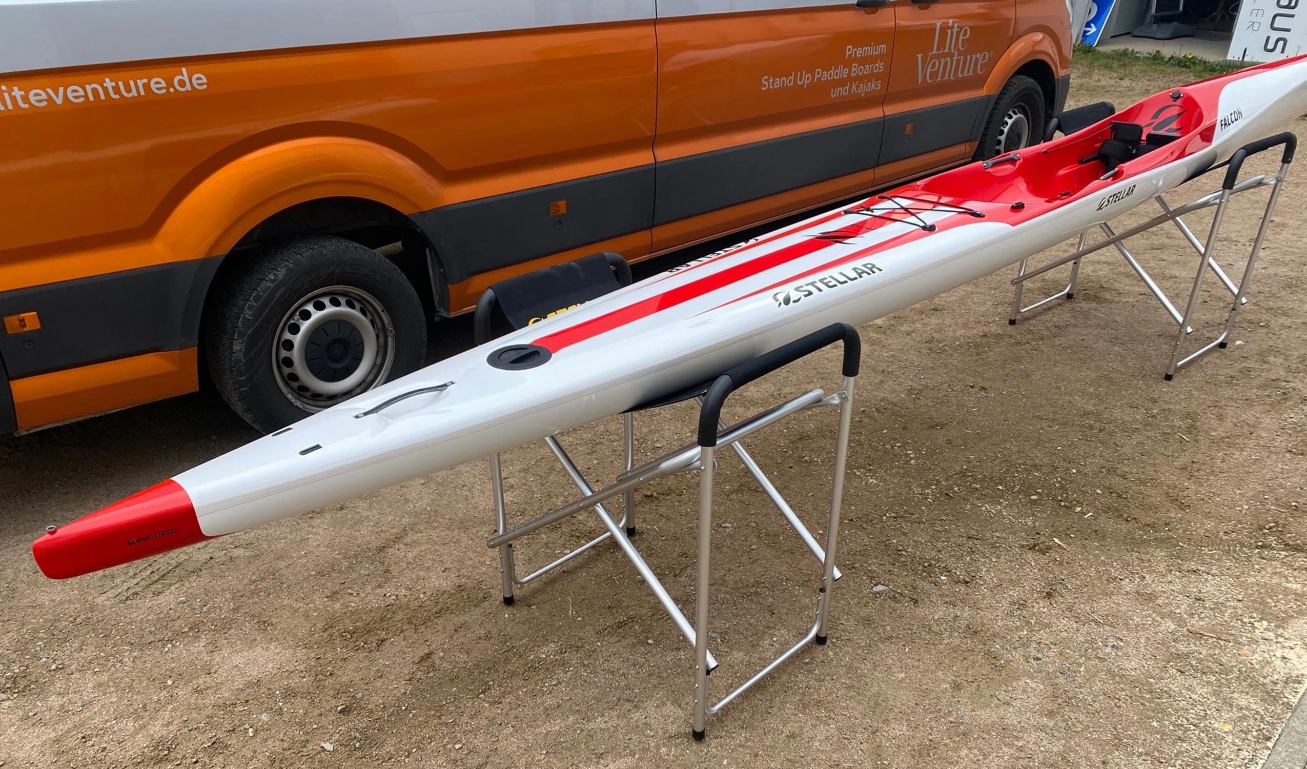 Produktbild von " Falcon Excel-weiß rot " der Marke STELLAR Lightweight für 3490.00 €. Erhältlich online bei Lite Venture ( www.liteventure.de )