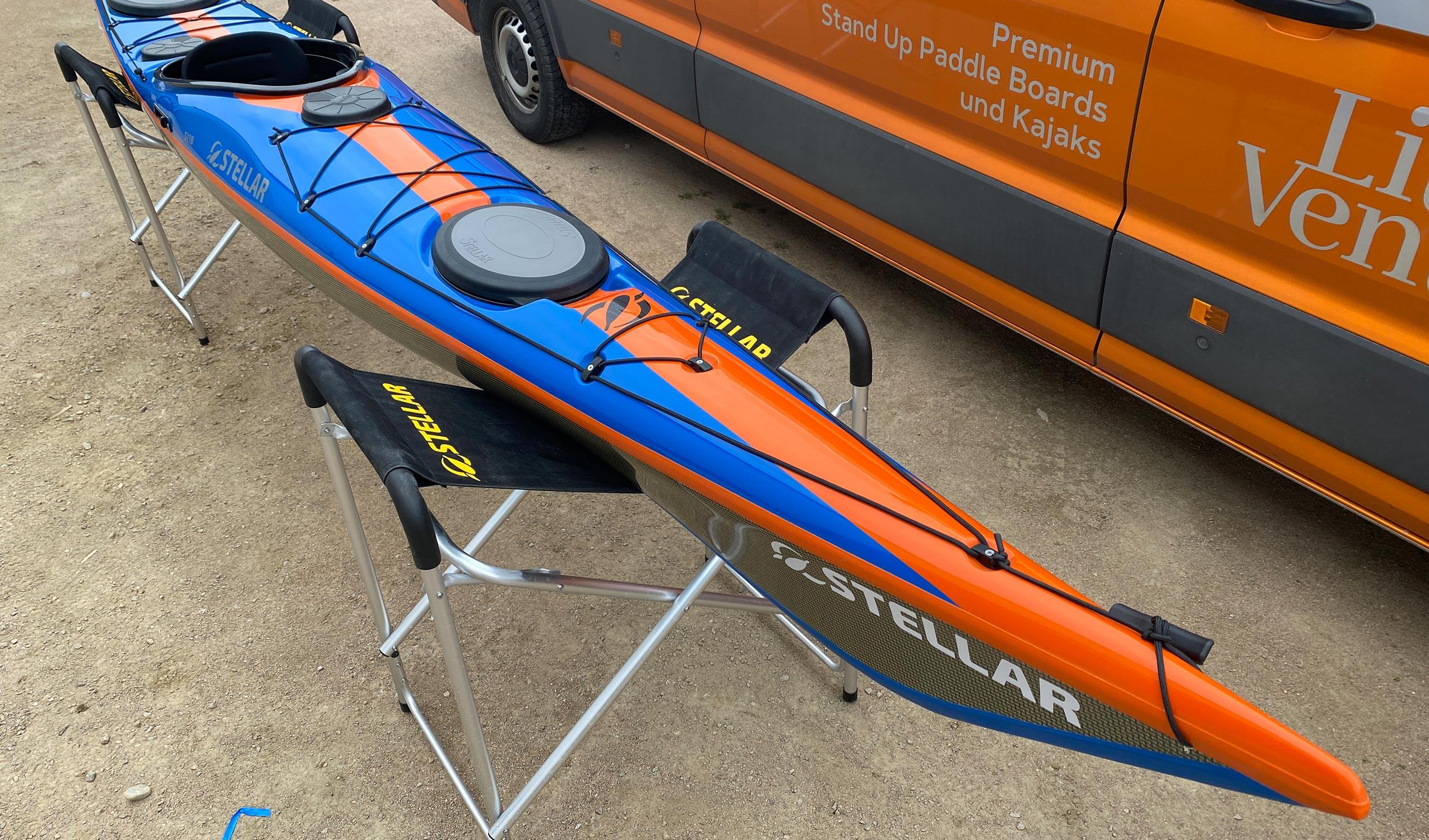 Produktbild von Kajak " SI18 Multisport-blau orange " der Marke STELLAR Lightweight für 3550.00 €. Erhältlich online bei Lite Venture ( www.liteventure.de )