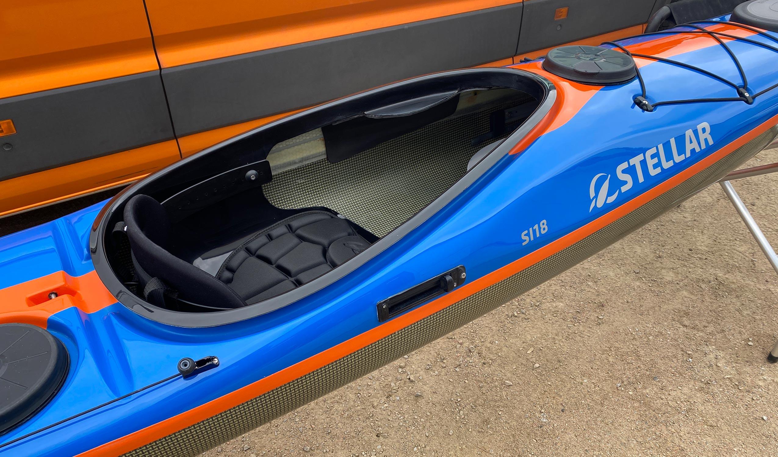 Produktbild von Kajak " SI18 Multisport-blau orange " der Marke STELLAR Lightweight für 3550.00 €. Erhältlich online bei Lite Venture ( www.liteventure.de )