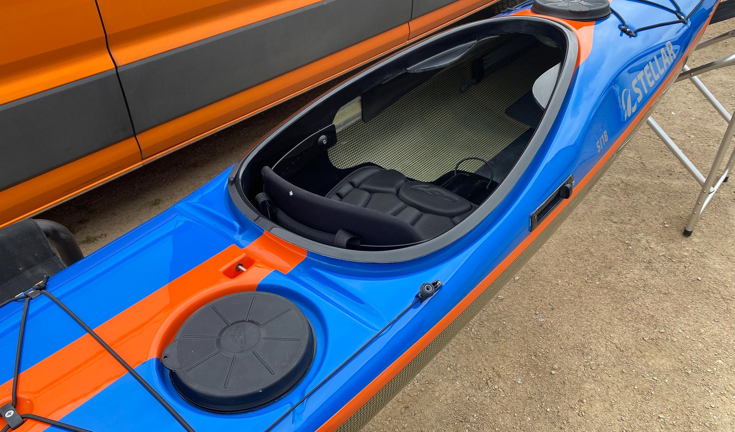 Produktbild von Kajak " SI18 Multisport-blau orange " der Marke STELLAR Lightweight für 3550.00 €. Erhältlich online bei Lite Venture ( www.liteventure.de )