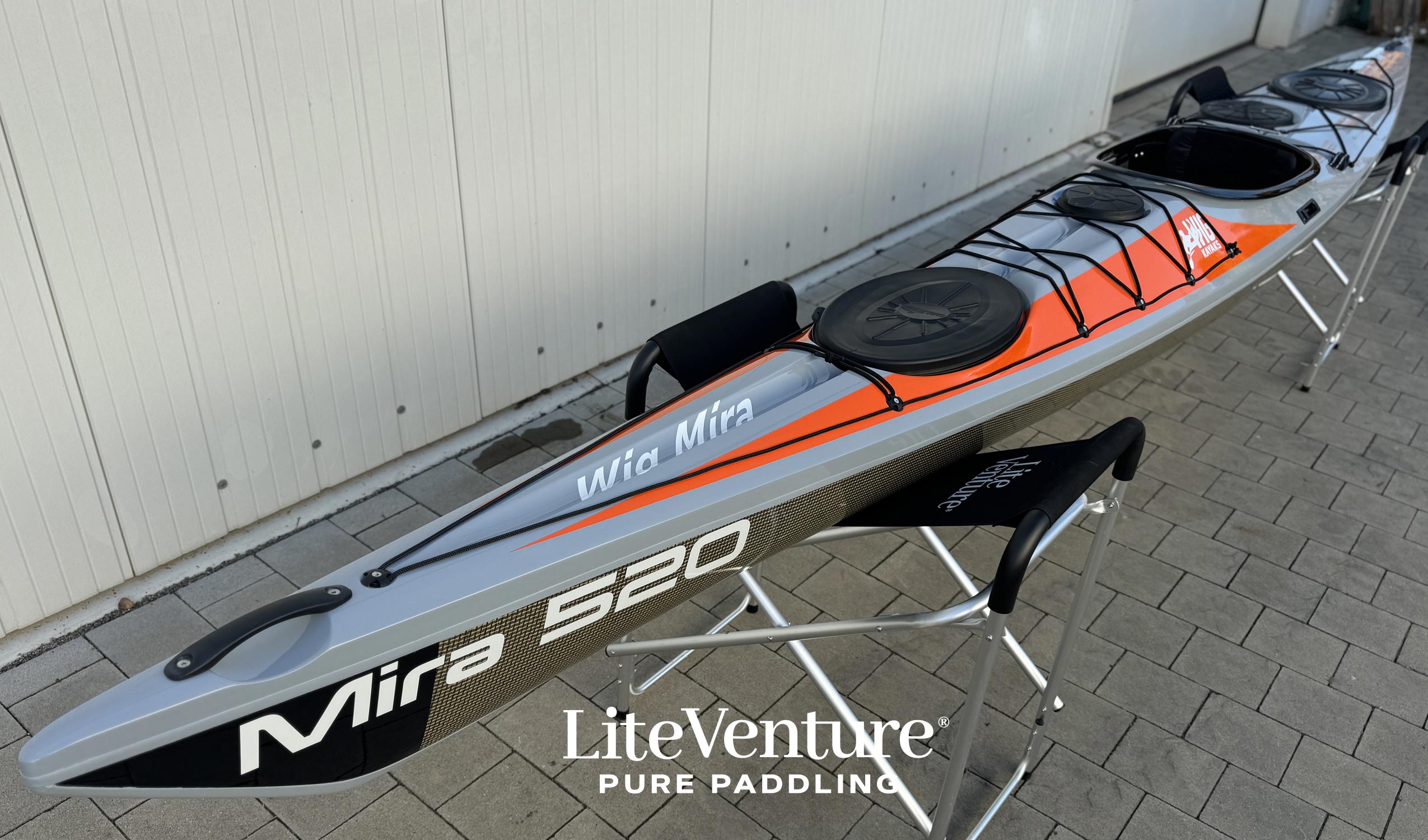 Mira 520-Carbonio/nevlar Layup-Grigio/Arancione