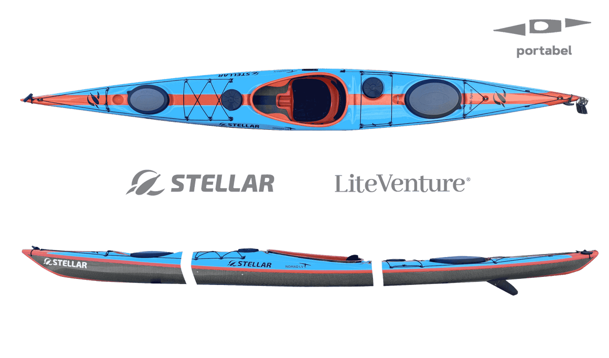 Nomad LV Mod-teilbar-Multisport Plus-Teal/Orange/Sichtcarbon