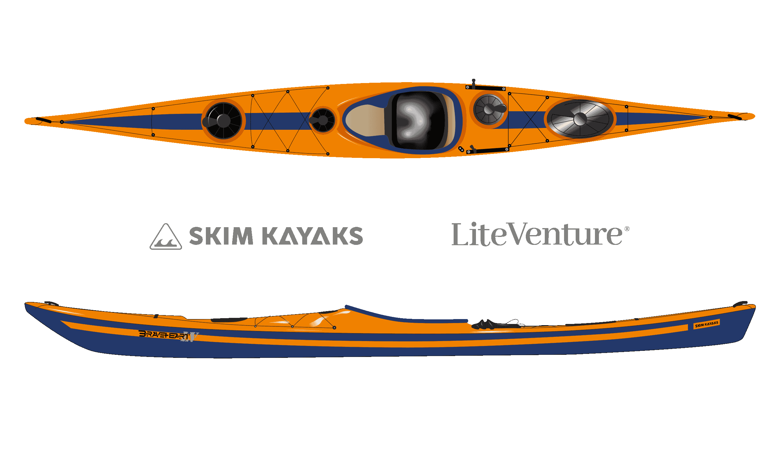 Braveheart LV Rockhopper-orange blau
