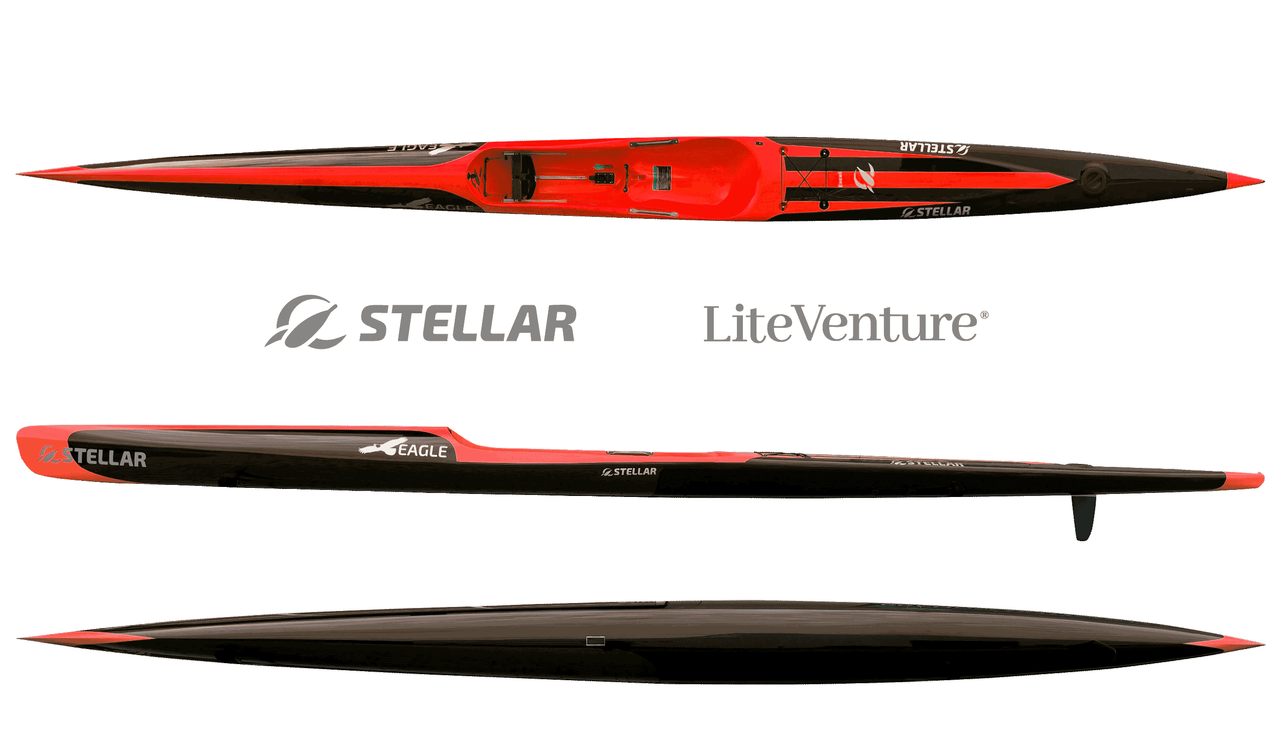 Eagle Surfski-Excel Layup-Black/Red