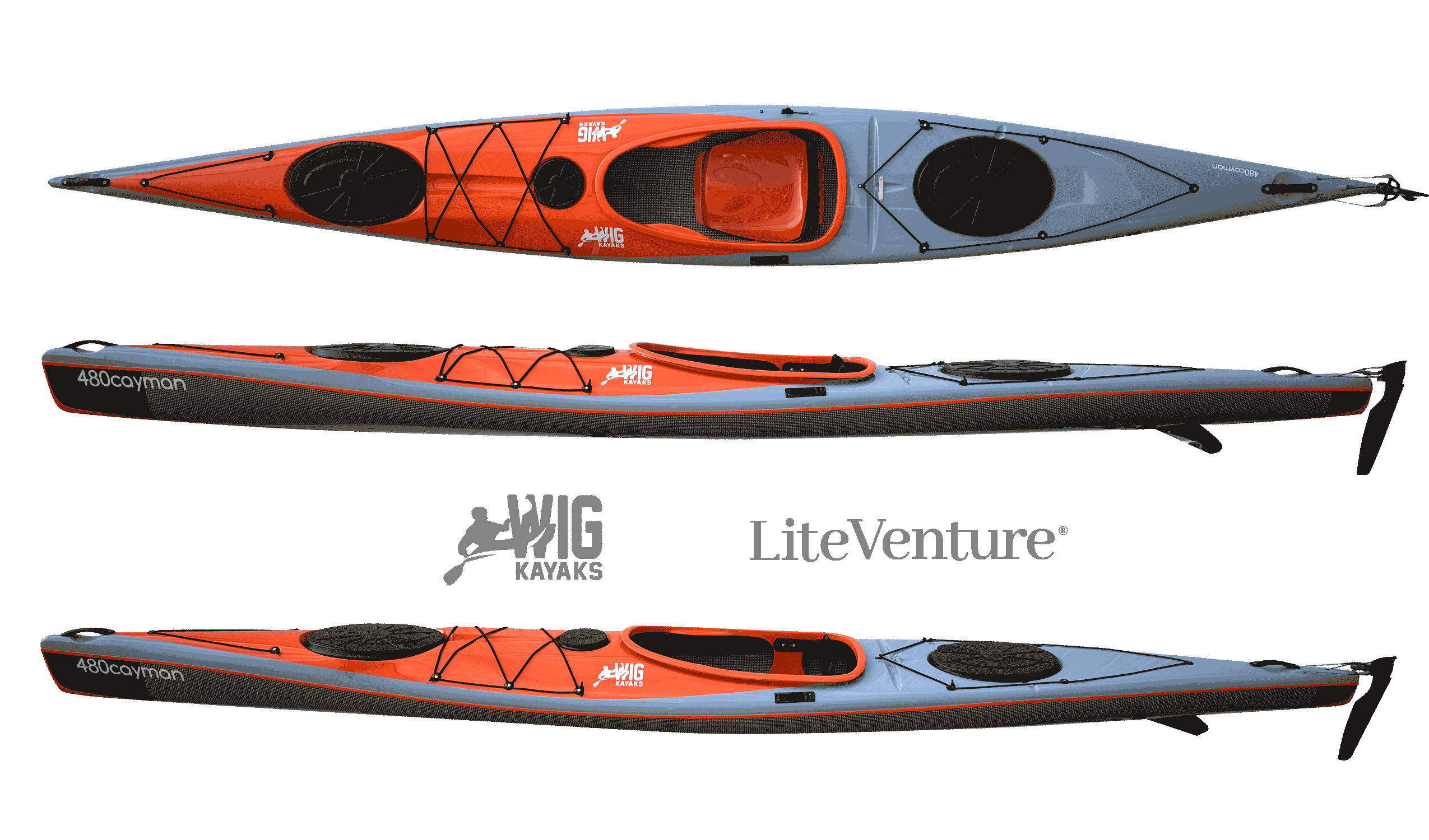 Cayman 480-Carbon/Kevlar Layup-Grey/Orange