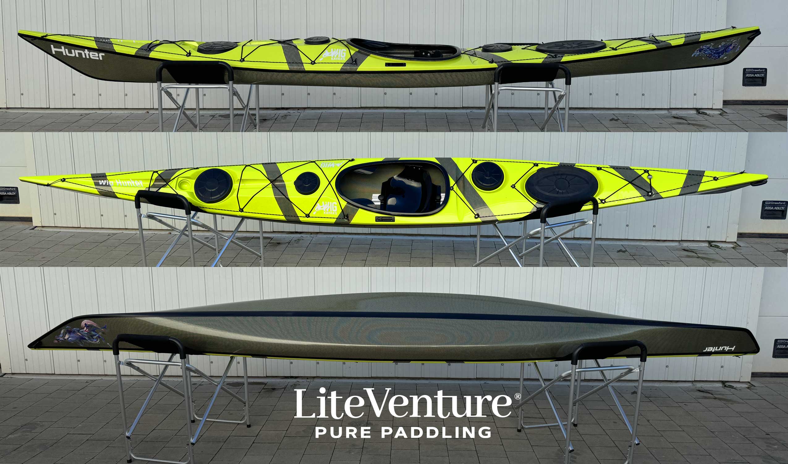 Hunter 520-C/K Layup- All Acid Green / CarbonKevlar