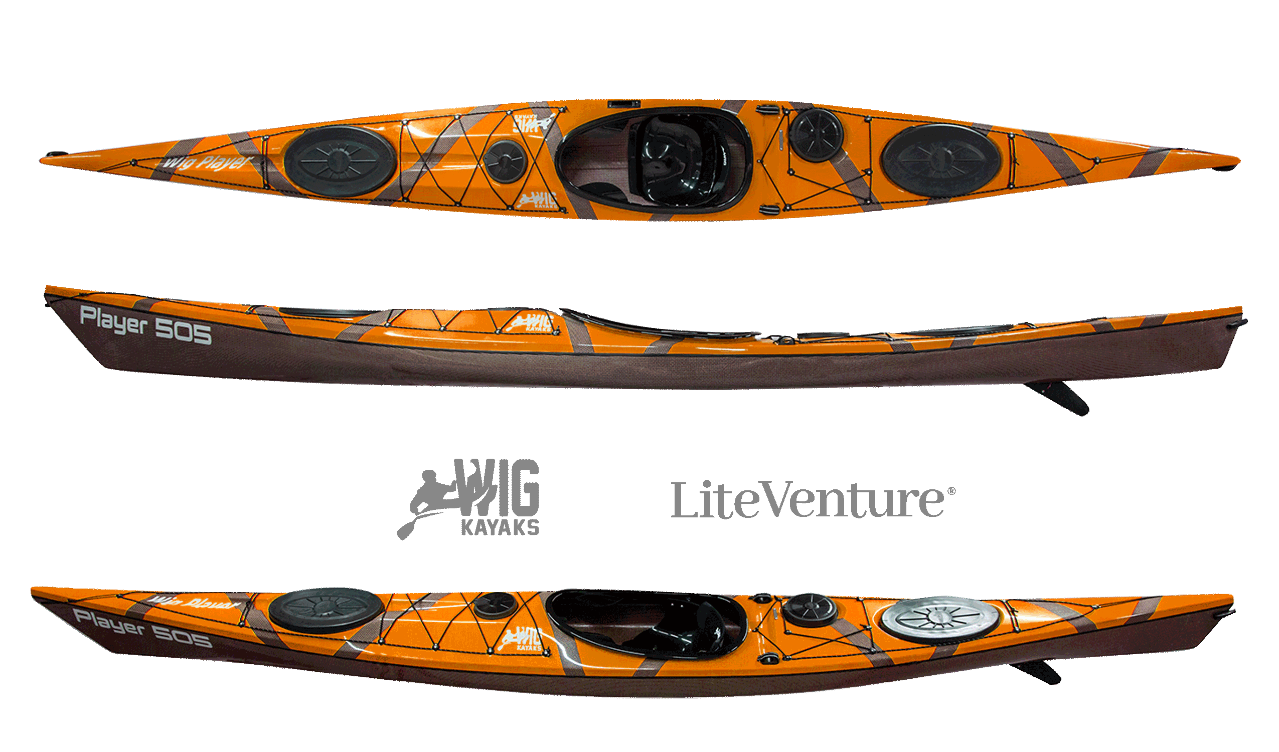 Player 505-C/K Layup-Orange/Carbon-Kevlar