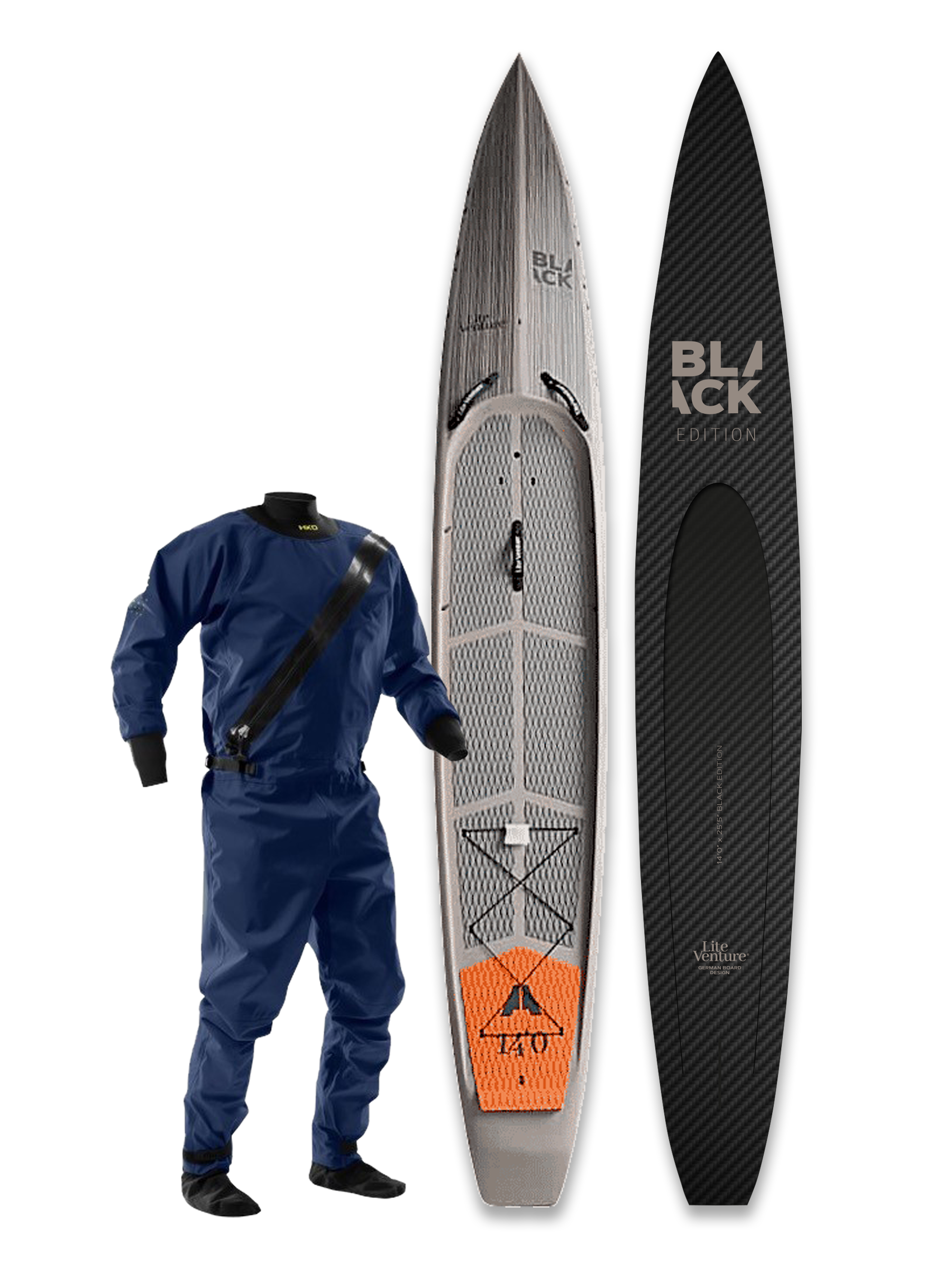 Black Carbon-14" x 25.5"-grey-winterdeal including drysuit