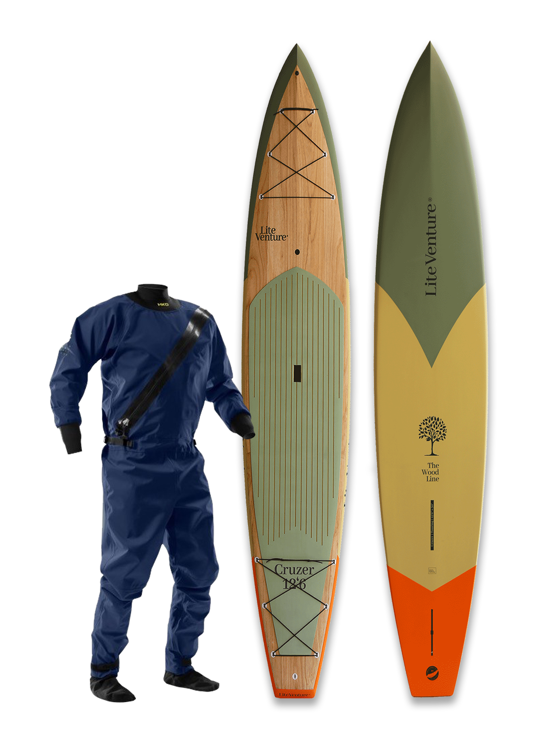 Cruzer-12'6" x 27.5"-green winter deal including drysuit