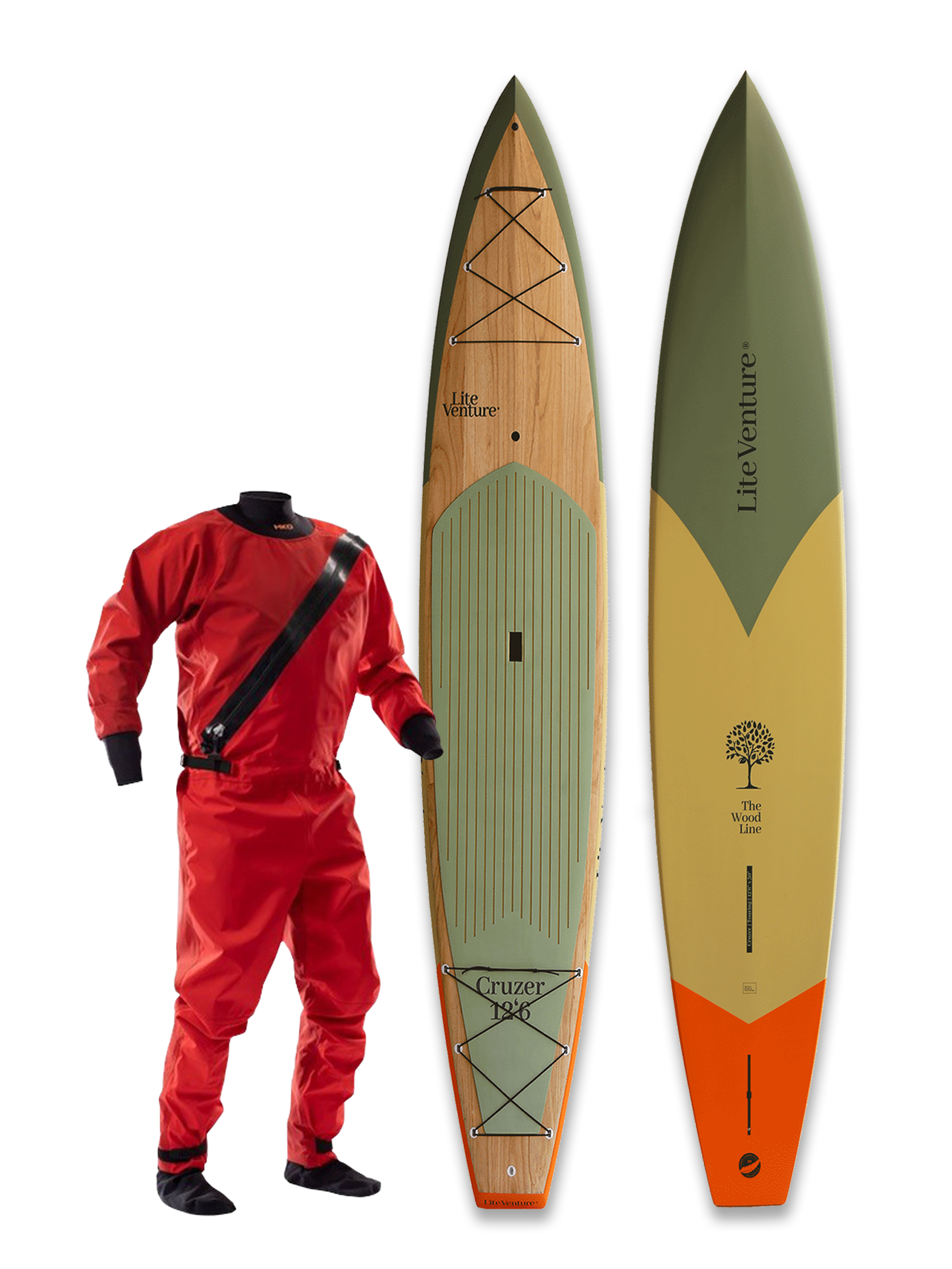 Cruzer-12'6" x 27.5"-green winter deal including drysuit