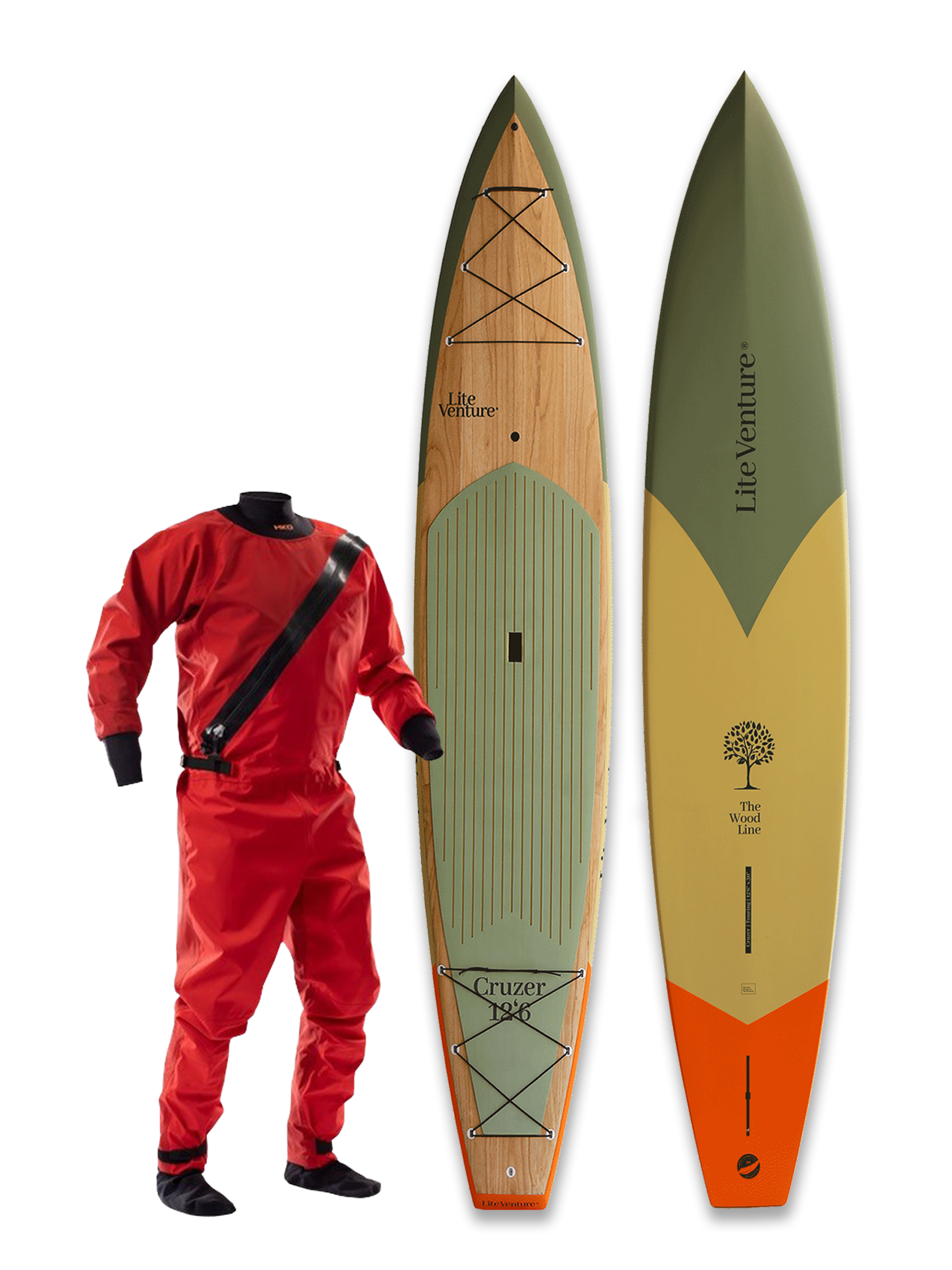 Cruzer-12'6" x 30"-green winter deal including drysuit