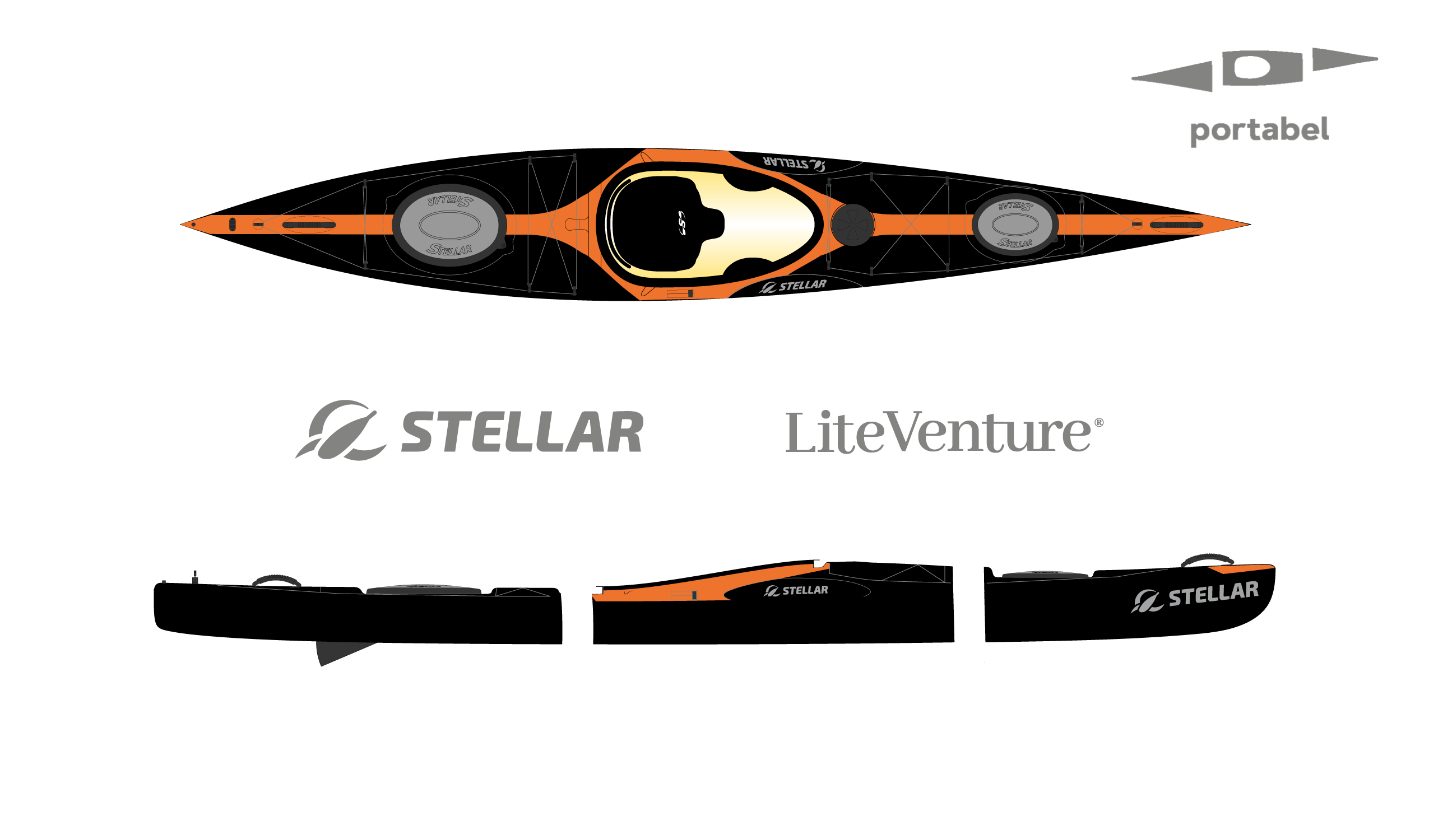 S14 G2 Mod-Multisport, teilbar-schwarz orange