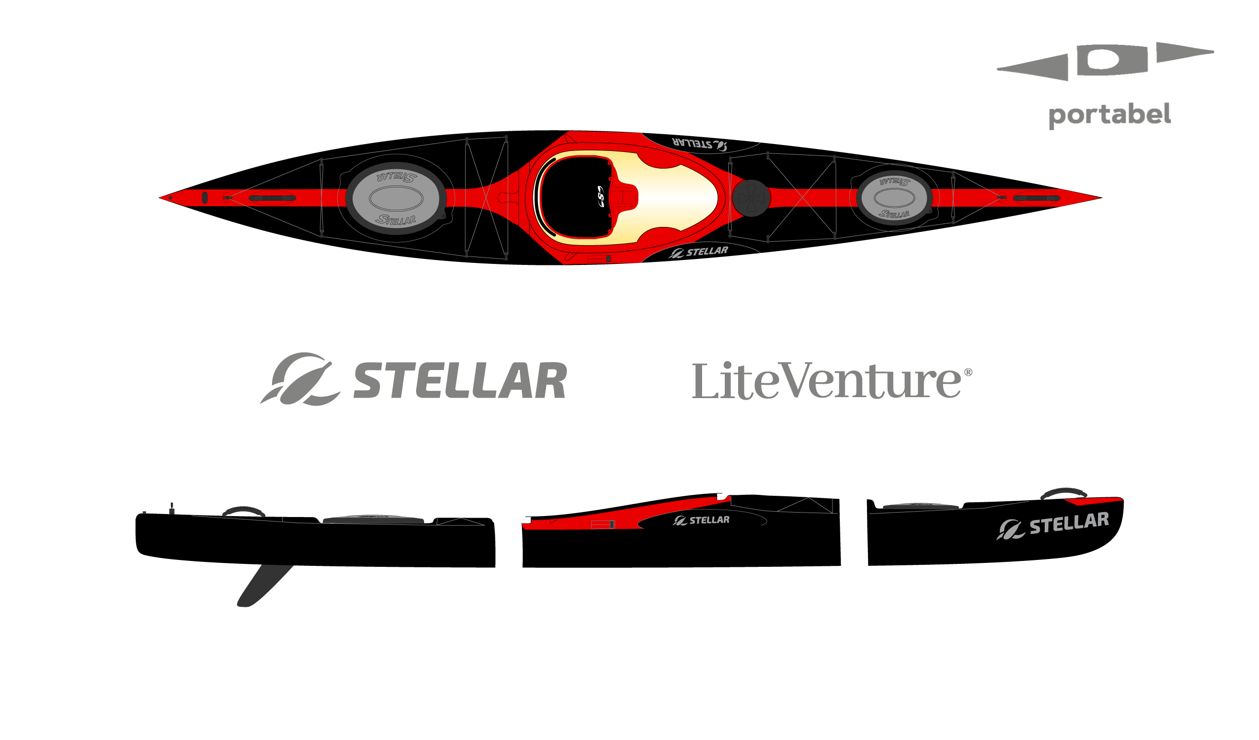 S14 G2 Mod-Multisport, teilbar-schwarz rot
