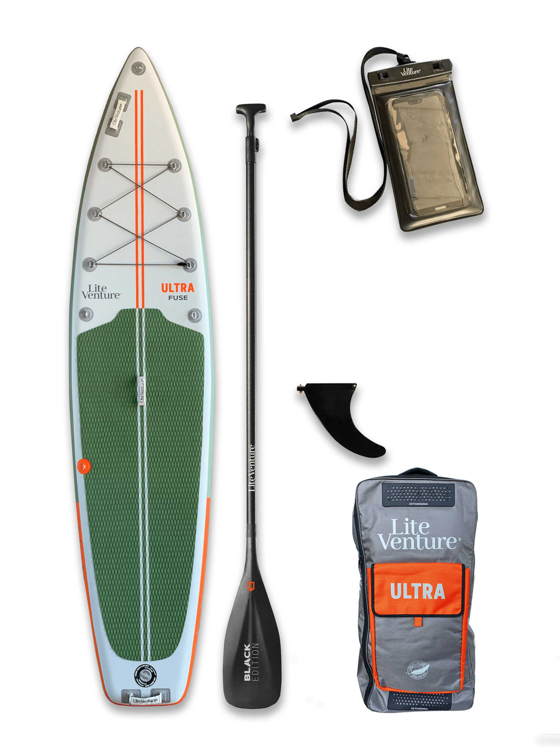 FUSE Light Bundle-11'6" x 31"-vert orange-+ pagaie carbone