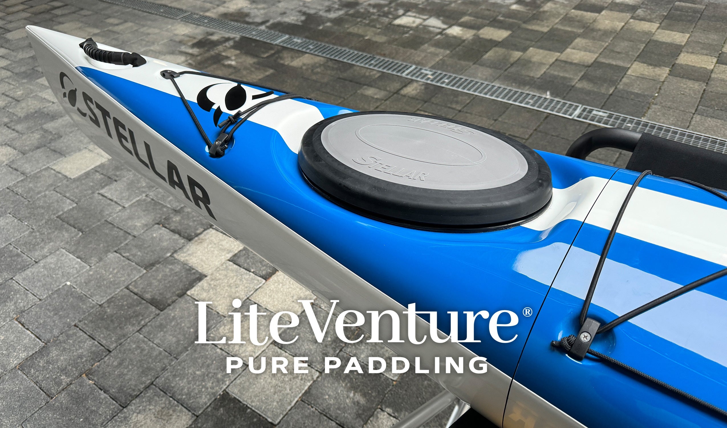 ST19 Mod divisible-Multisport Layup Carbon/Kevlar-Tandem & Solo Kayak-azul / blanco