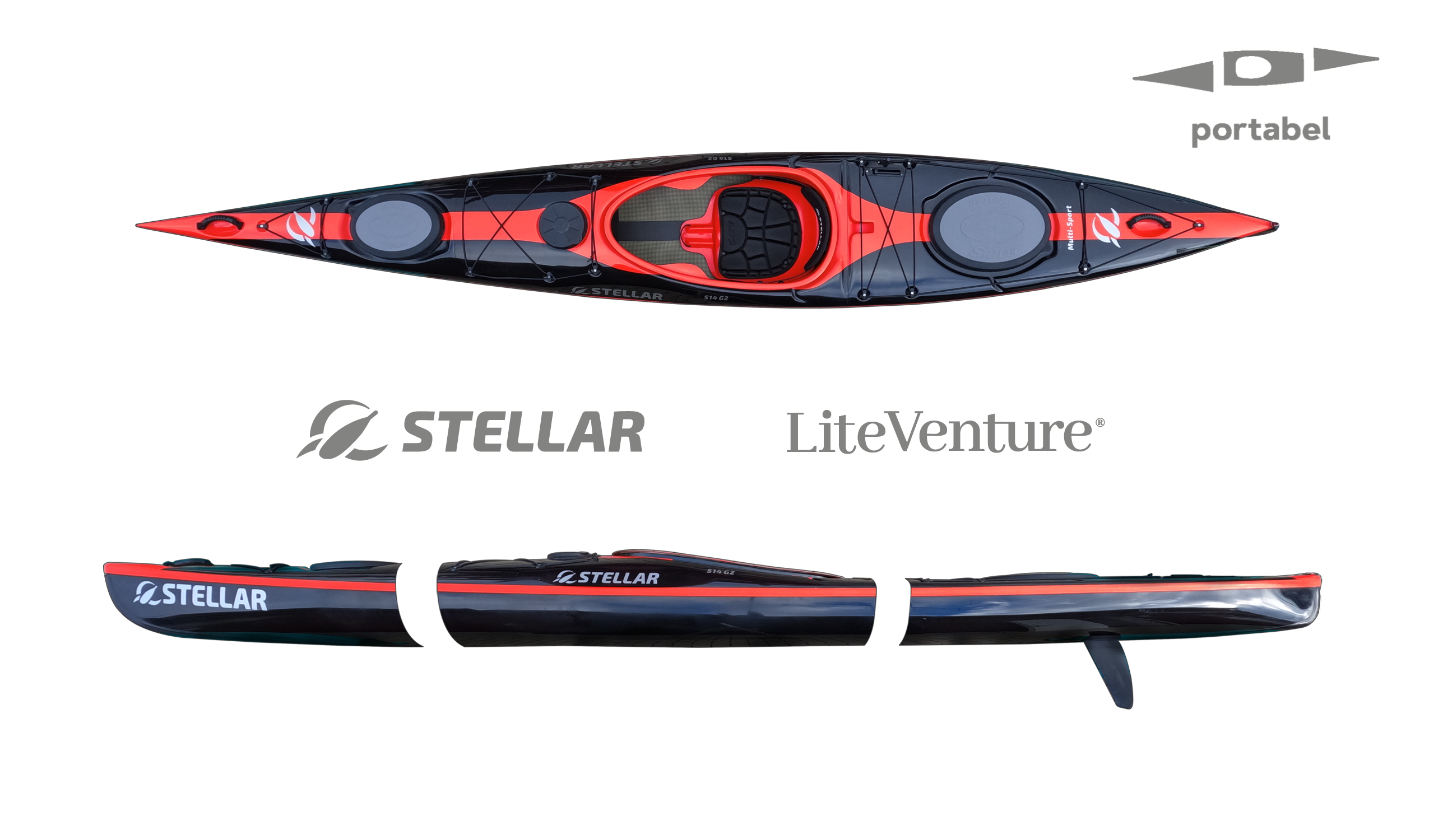 S14 G2 Mod-Multisport, divisible-negro-rojo