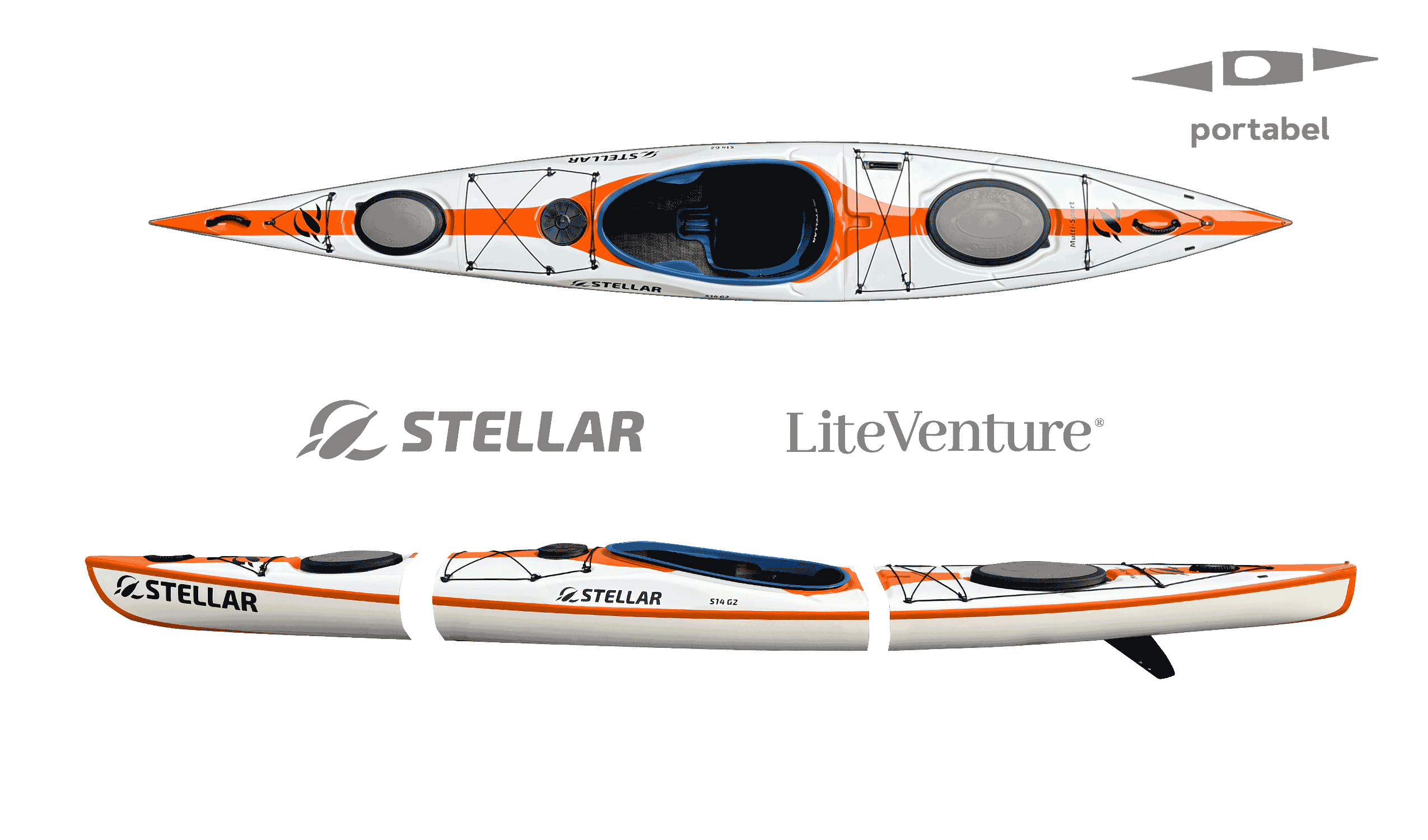 S14 G2 Mod-Multisport, teilbar-weiss orange blau