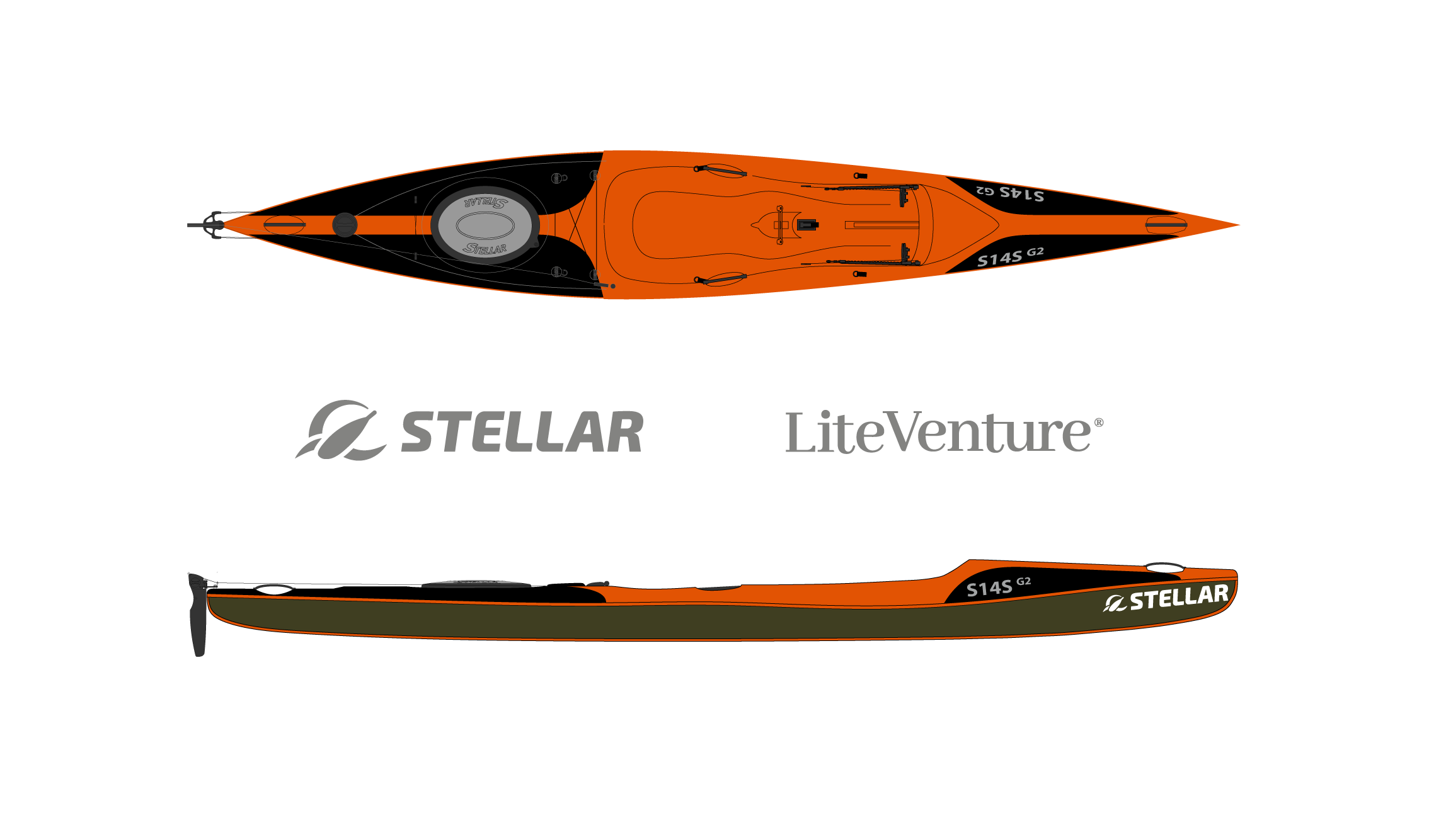 S14S G2 Puffin-Multisport-schwarz orange