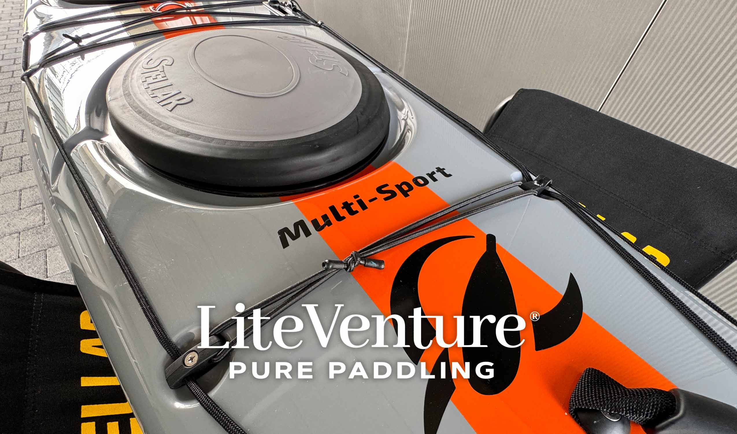 S14 G2 Mod-teilbares Kajak-Multisport Layup-Carbon/Kevlar-Grau/Orange/Sichtcarbon