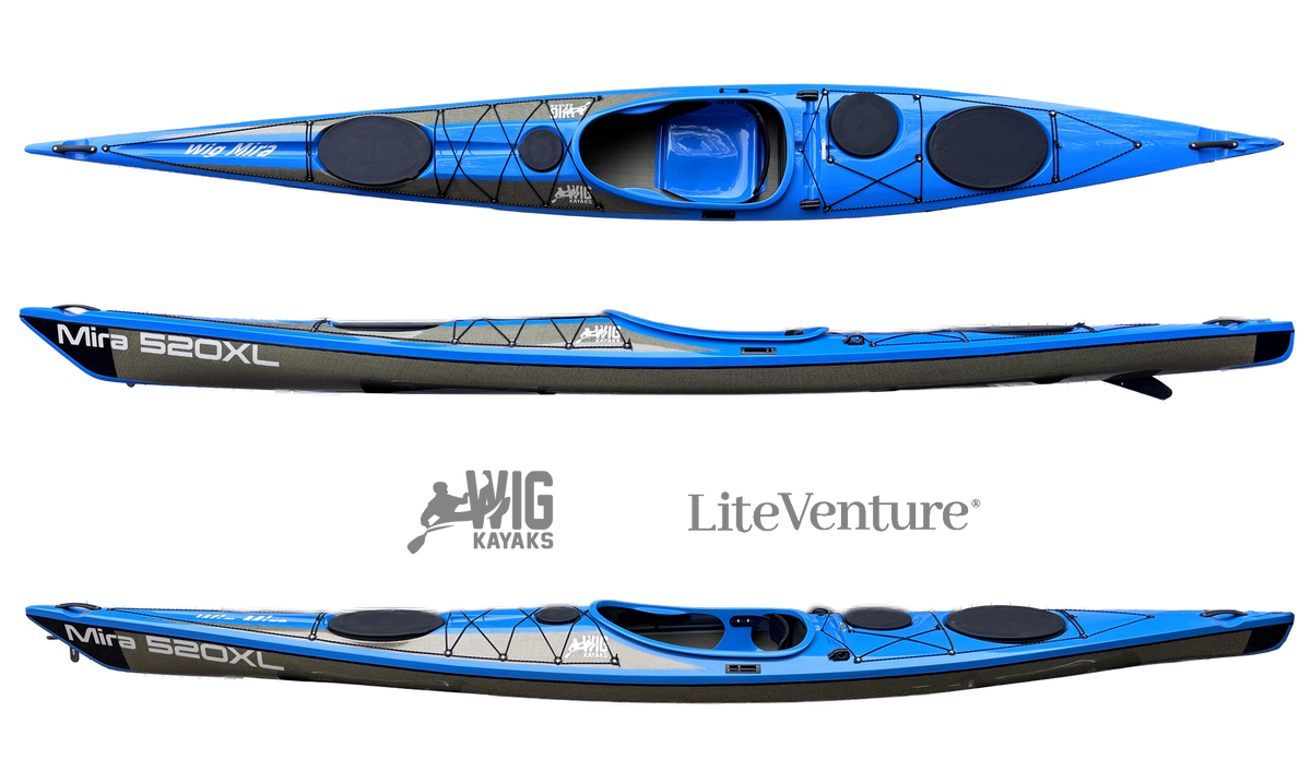 Mira 520XL-Carbon/Kevlar Layup-Naked Carbon/Skyblue
