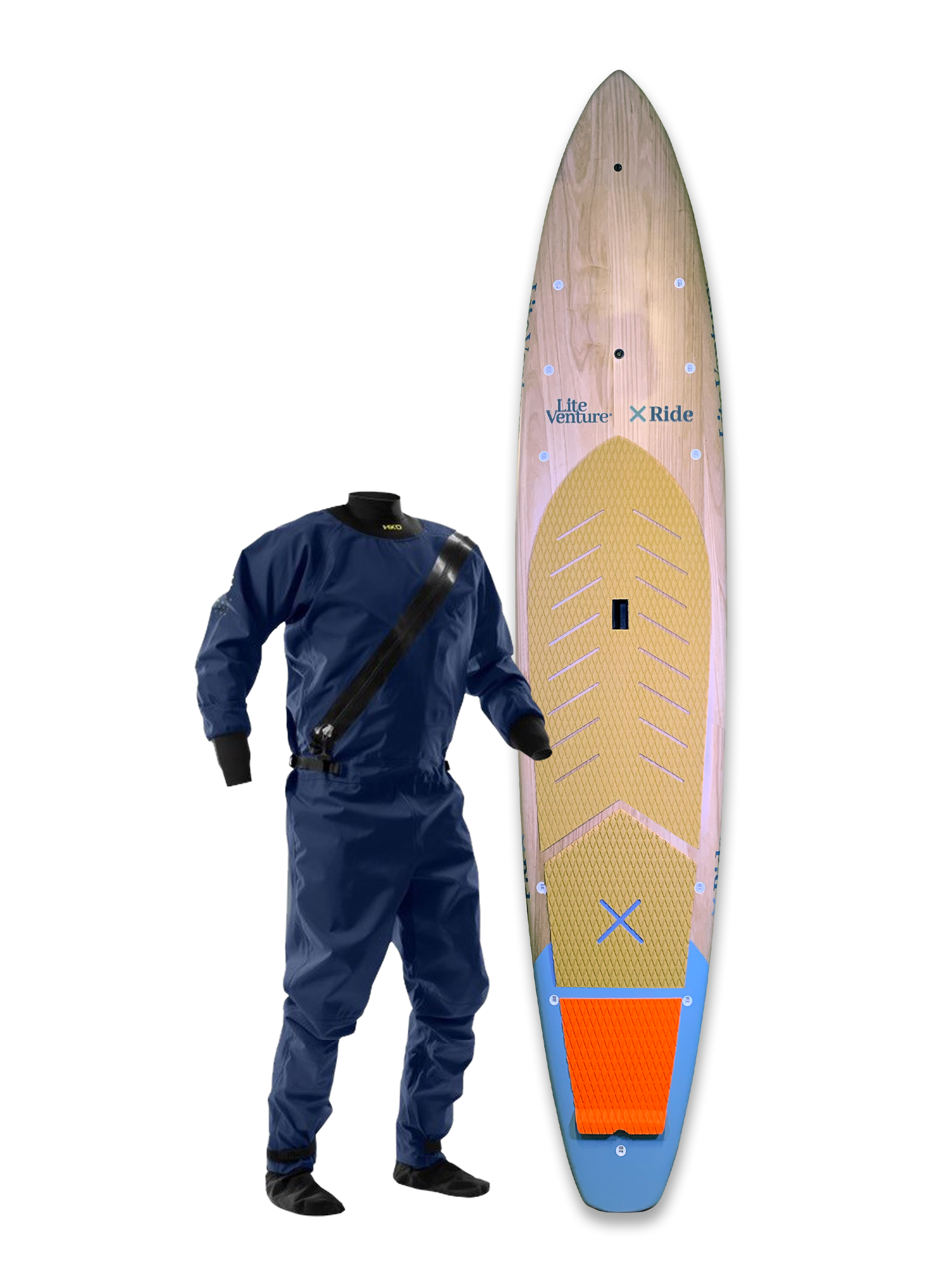 XRide-12'6" x 29"-blau-Winterdeal inklusive Trockenanzug