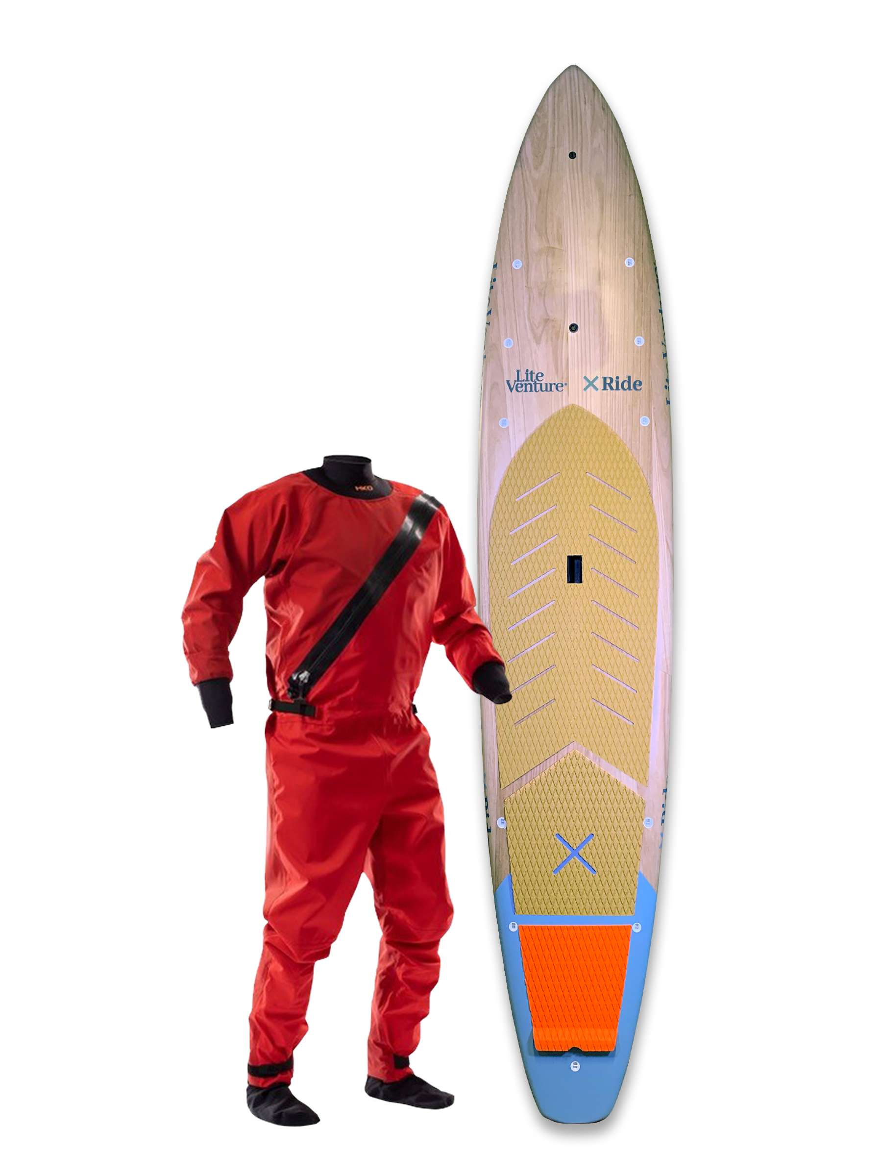 XRide-12'6" x 29"-blau-Winterdeal inklusive Trockenanzug