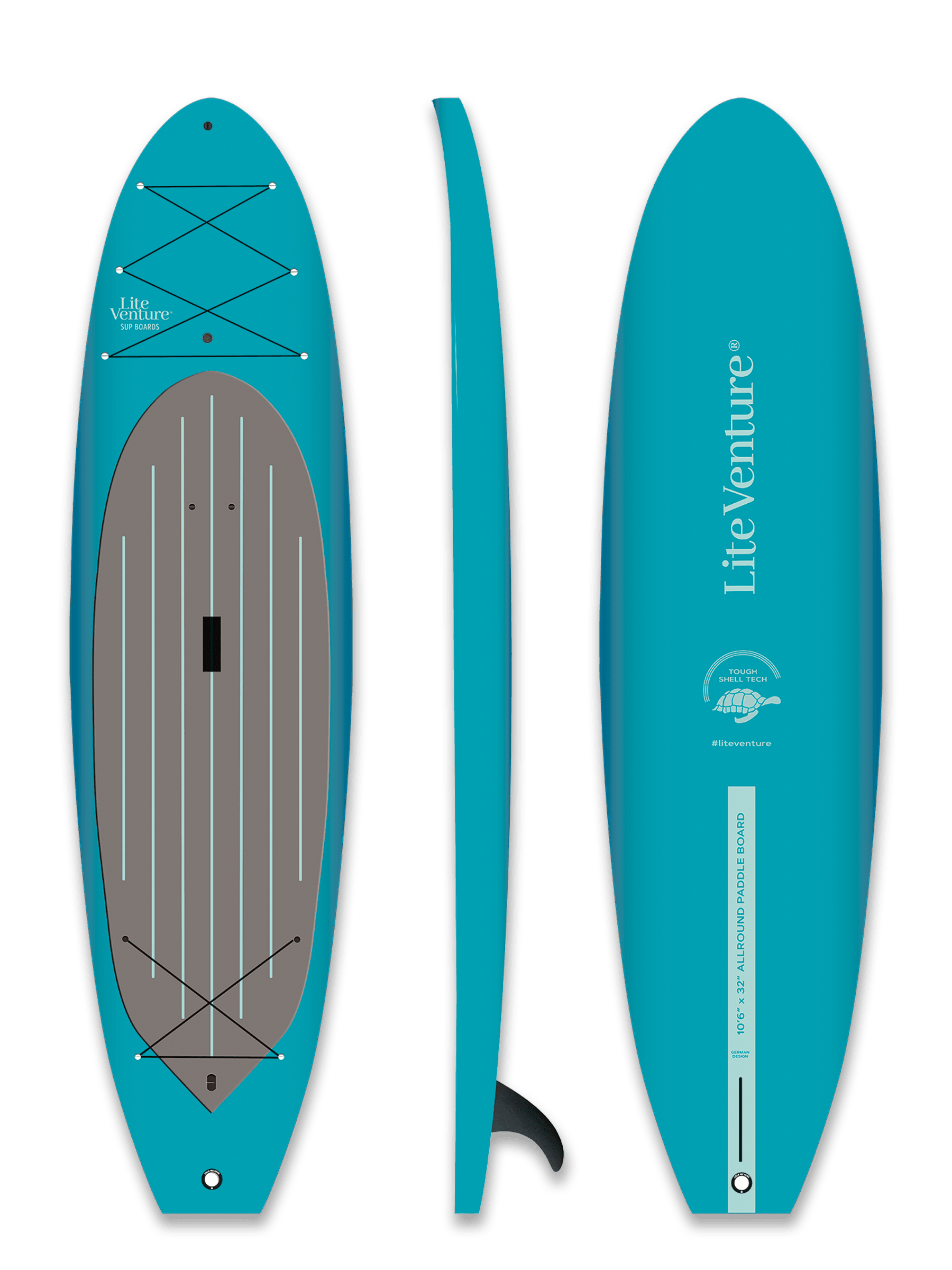 Produktbild von SUP " Tough Shell Allround-10'6'' x 32" " der Marke Lite Venture für 1095.00 €. Erhältlich online bei Lite Venture ( www.liteventure.de )