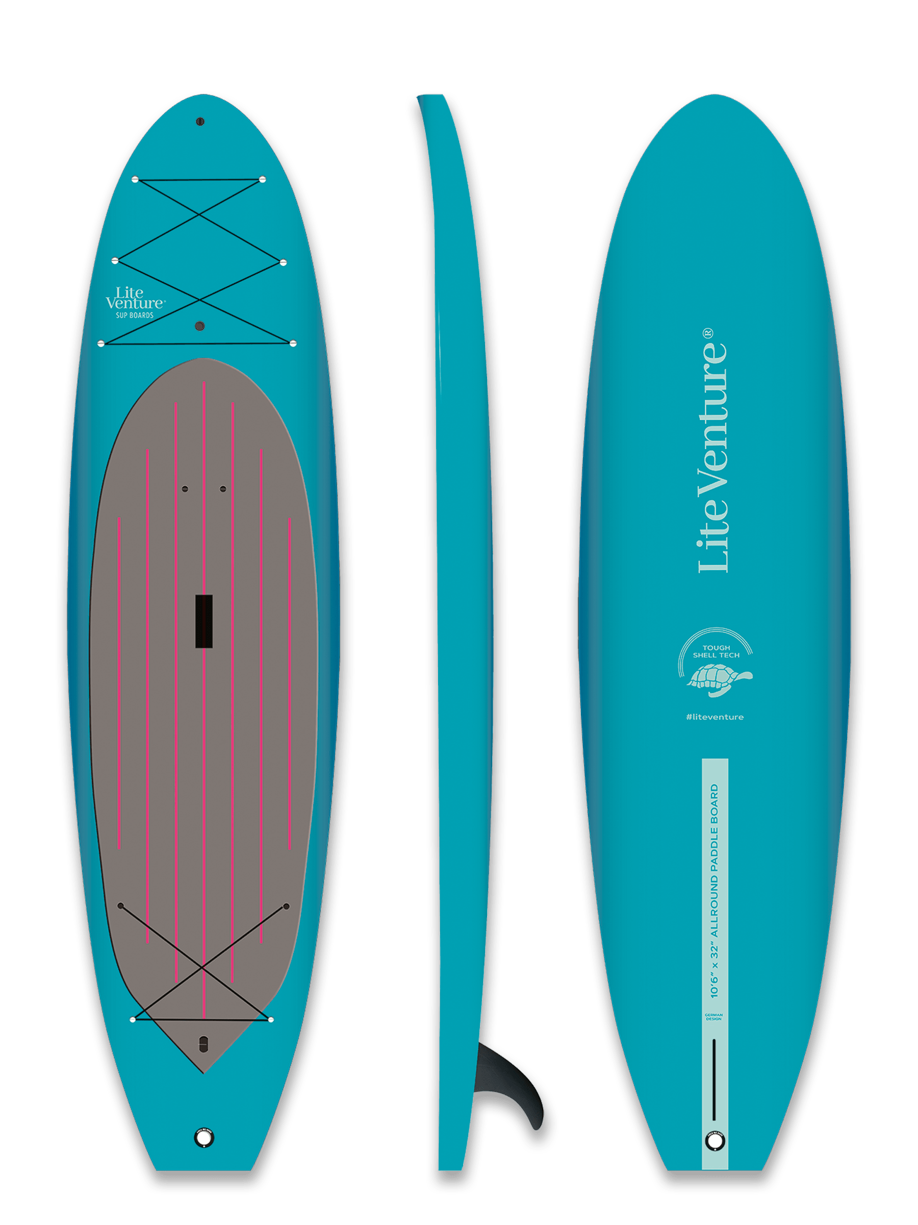 Produktbild von SUP " Tough Shell Allround-10'6'' x 32" " der Marke Lite Venture für 1095.00 €. Erhältlich online bei Lite Venture ( www.liteventure.de )