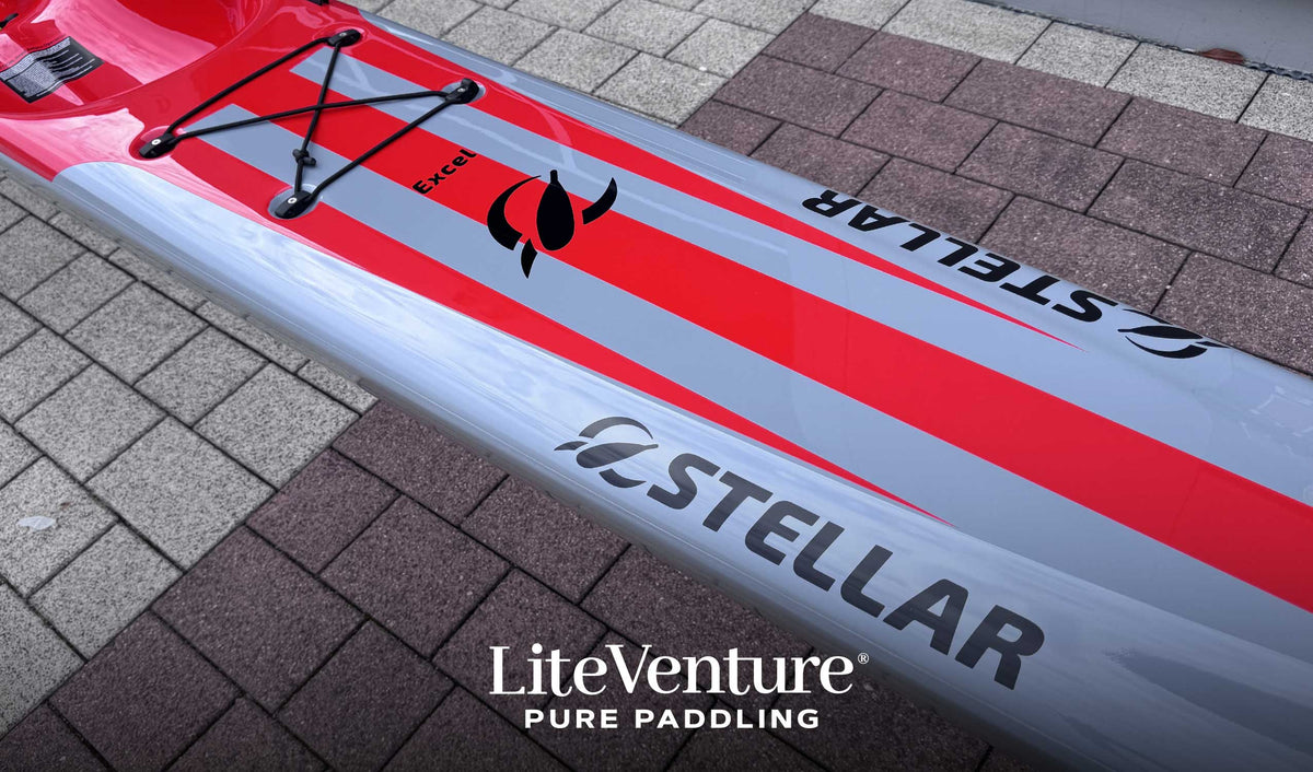 Kestrel Surfski-Excel Layup-Grey/Red