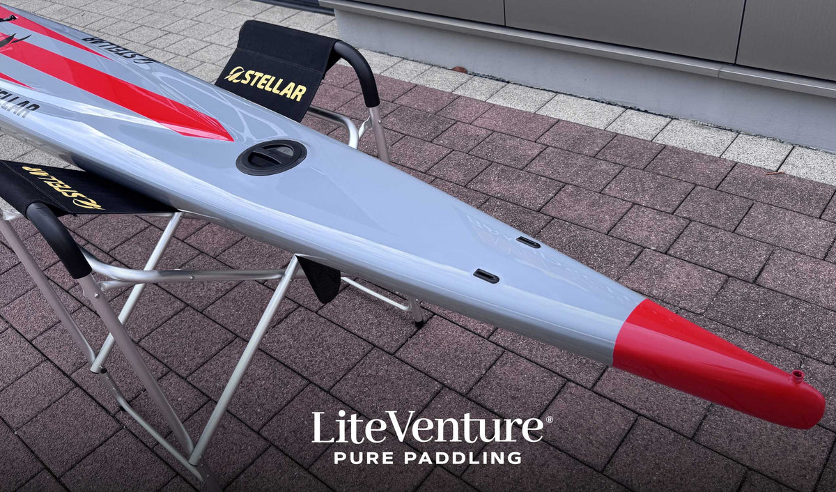 Kestrel Surfski-Excel Layup-Grey/Red