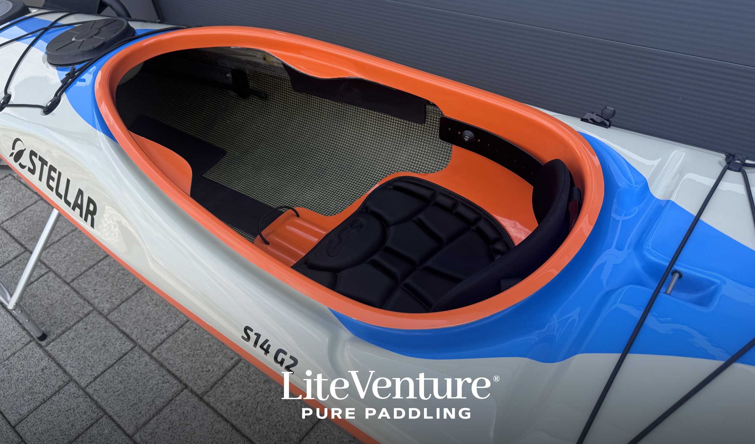S14 G2 Multisport Carbonio/Kevlar - Grigio ghiaia/Azzurro/Arancione