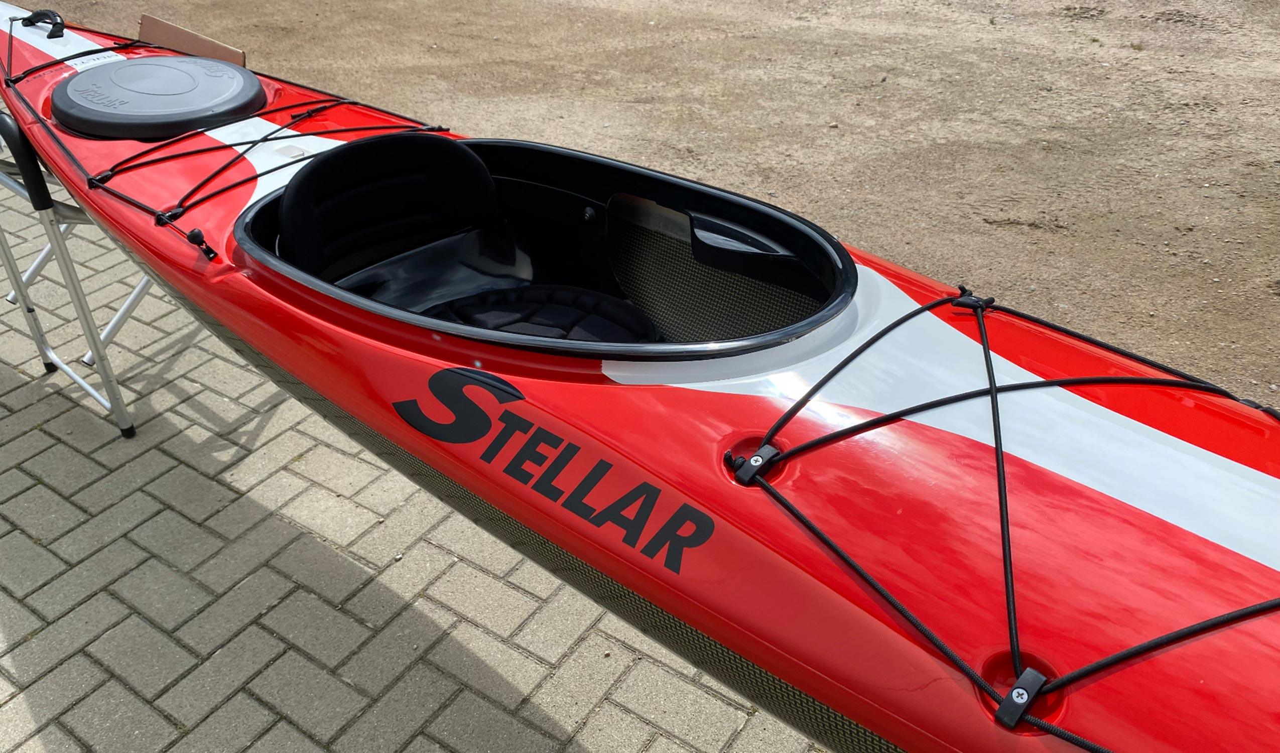 Produktbild von Kajak " S15LV Multisport-rot weiß " der Marke STELLAR Lightweight für 3240.00 €. Erhältlich online bei Lite Venture ( www.liteventure.de )
