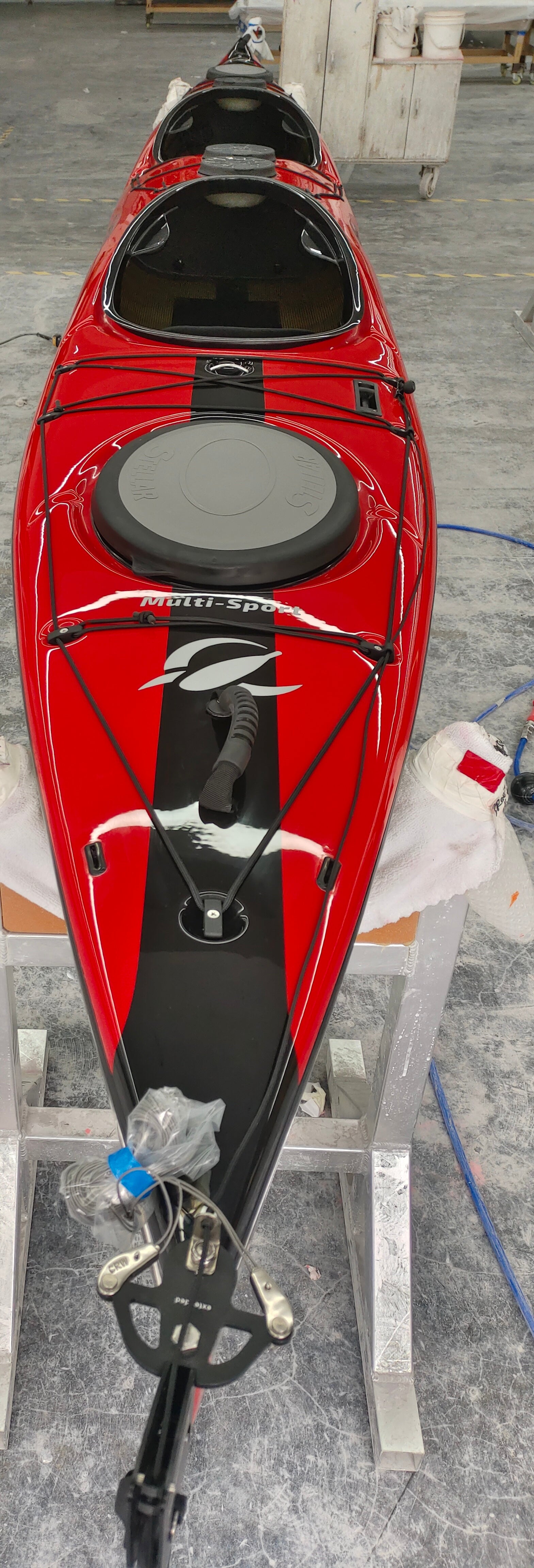 ST19 Mod, divisible-Tandem & Solo Kayak-rouge/noir