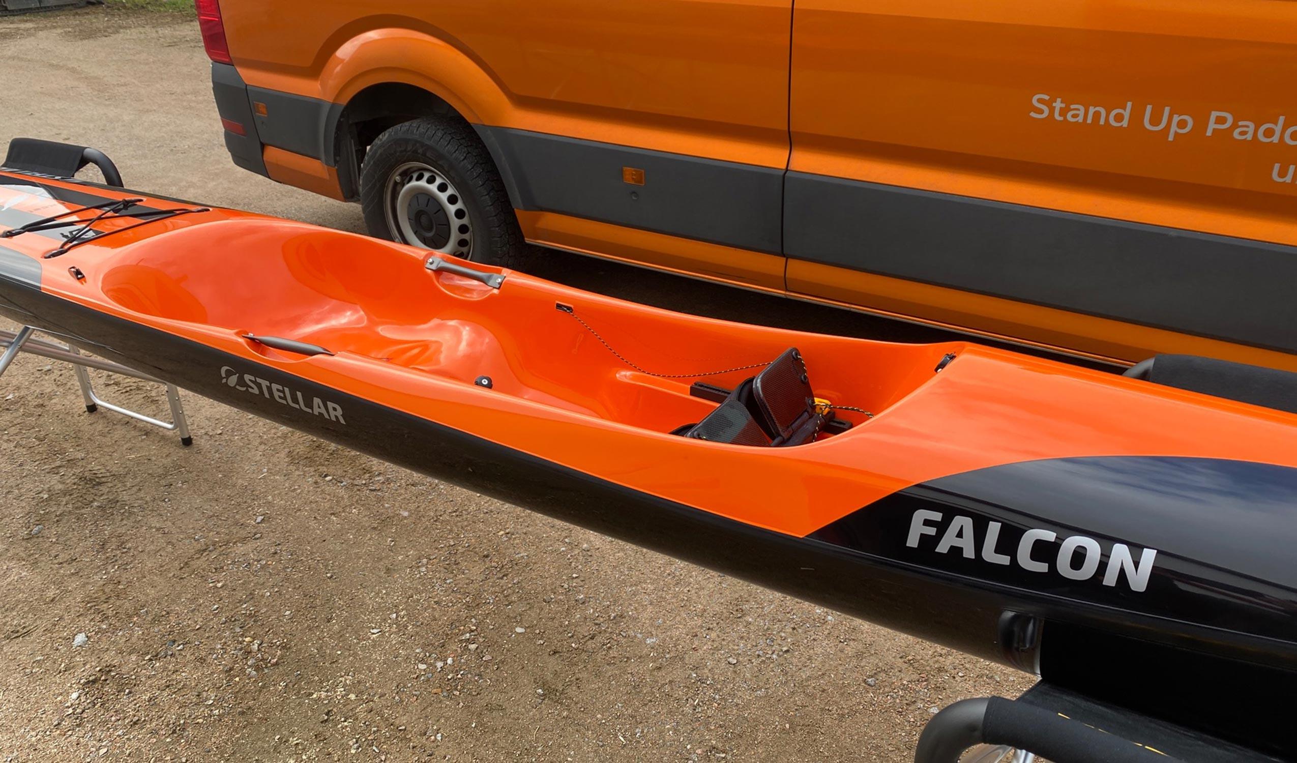 Produktbild von " Falcon Excel-schwarz orange " der Marke STELLAR Lightweight für 3490.00 €. Erhältlich online bei Lite Venture ( www.liteventure.de )