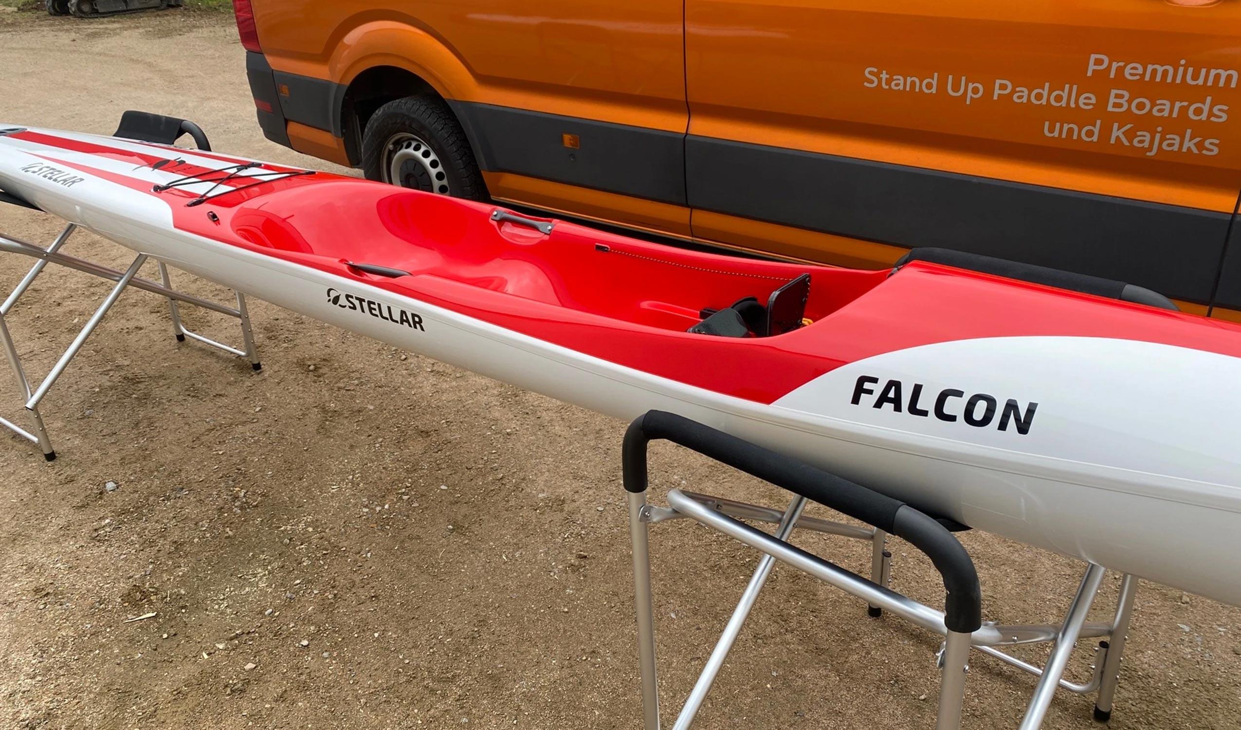 Produktbild von " Falcon Excel-weiß rot " der Marke STELLAR Lightweight für 3490.00 €. Erhältlich online bei Lite Venture ( www.liteventure.de )