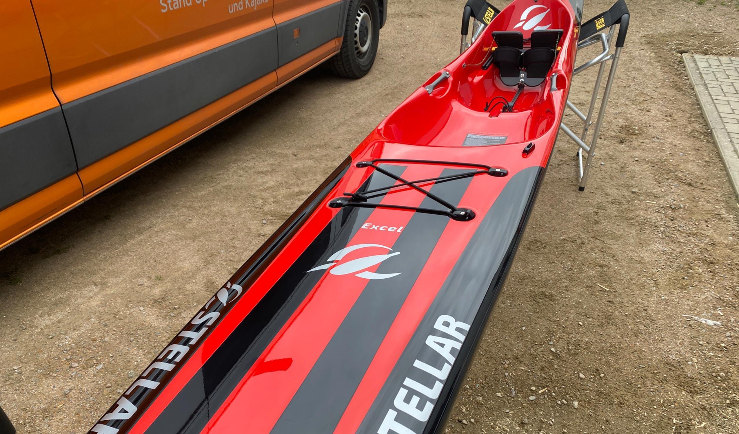 Produktbild von " Falcon Excel-schwarz rot " der Marke STELLAR Lightweight für 3490.00 €. Erhältlich online bei Lite Venture ( www.liteventure.de )