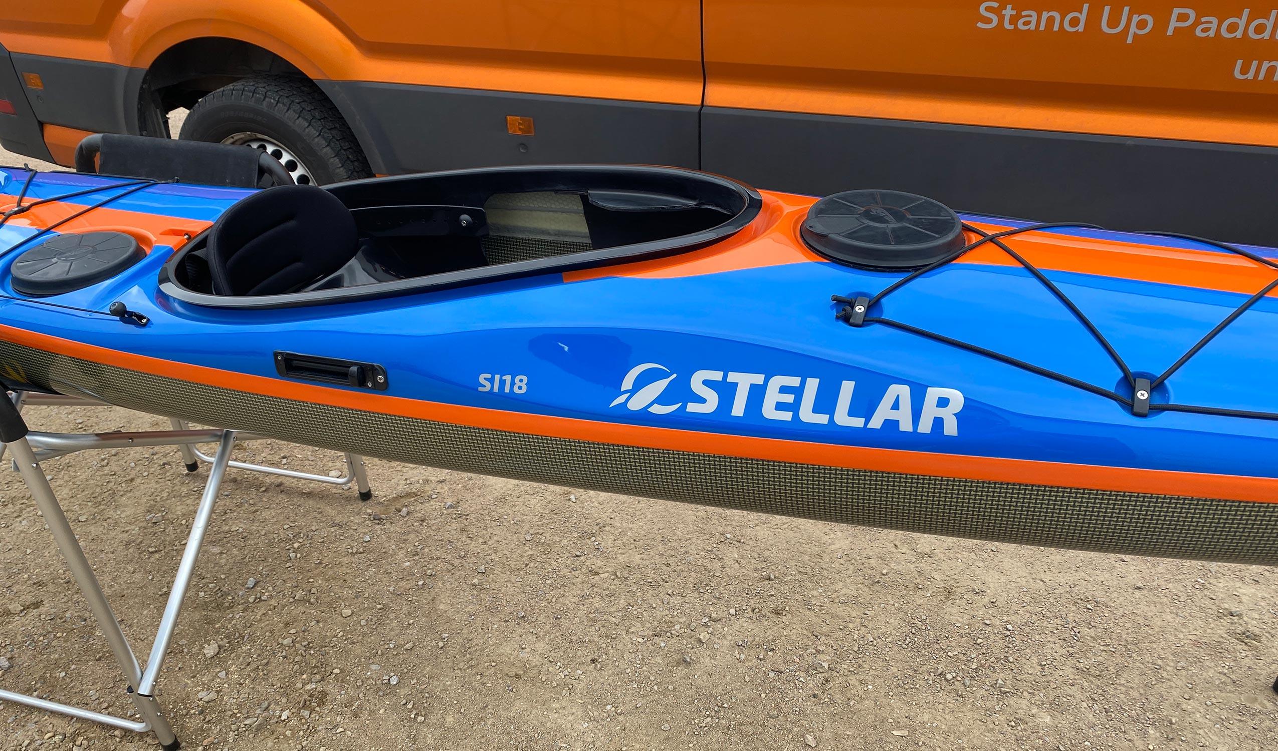 Produktbild von Kajak " SI18 Multisport-blau orange " der Marke STELLAR Lightweight für 3550.00 €. Erhältlich online bei Lite Venture ( www.liteventure.de )