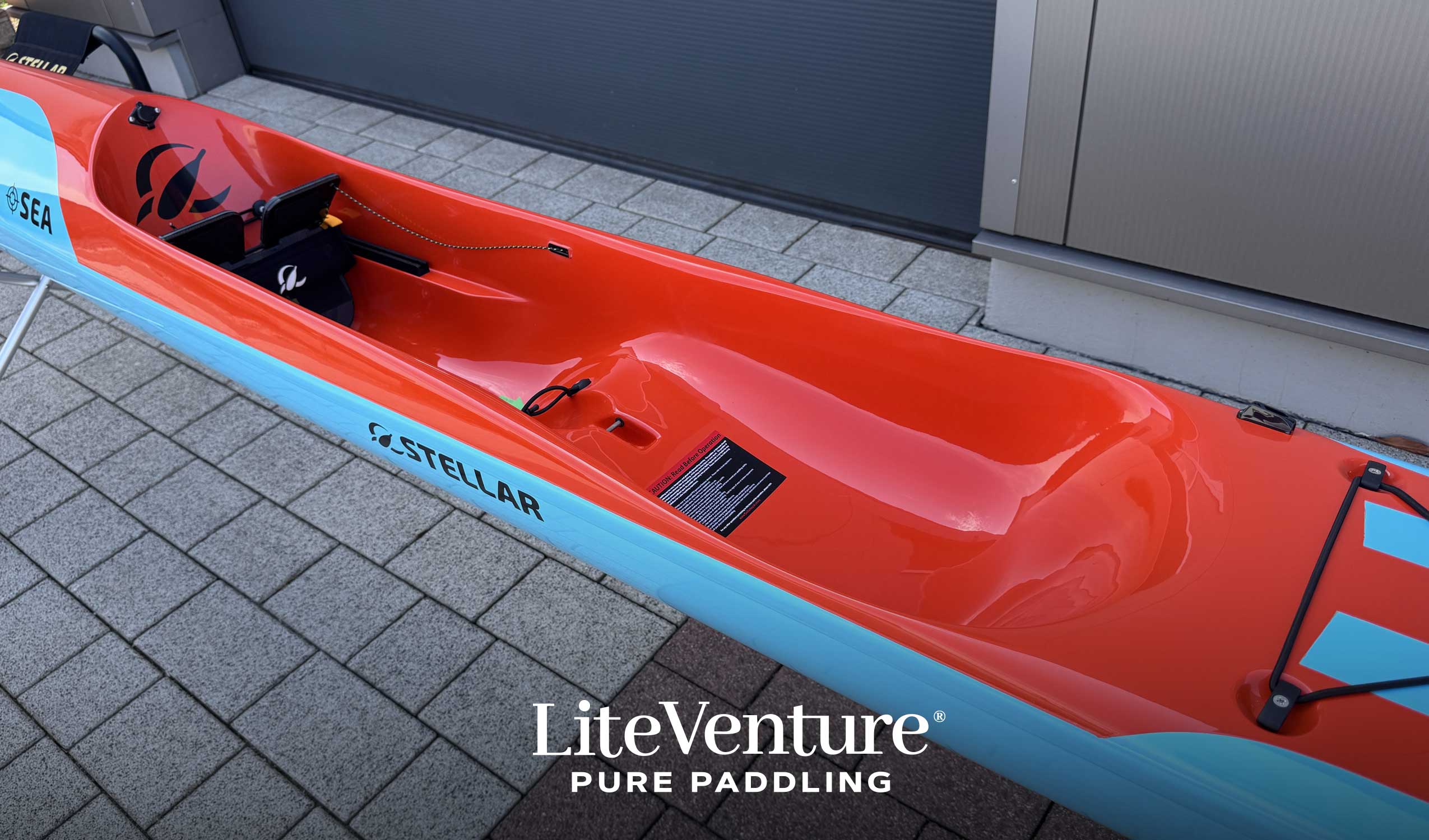 SEA, Stellar Elite Assassin-Profi Surfski-Excel Layup-Teal/Orange