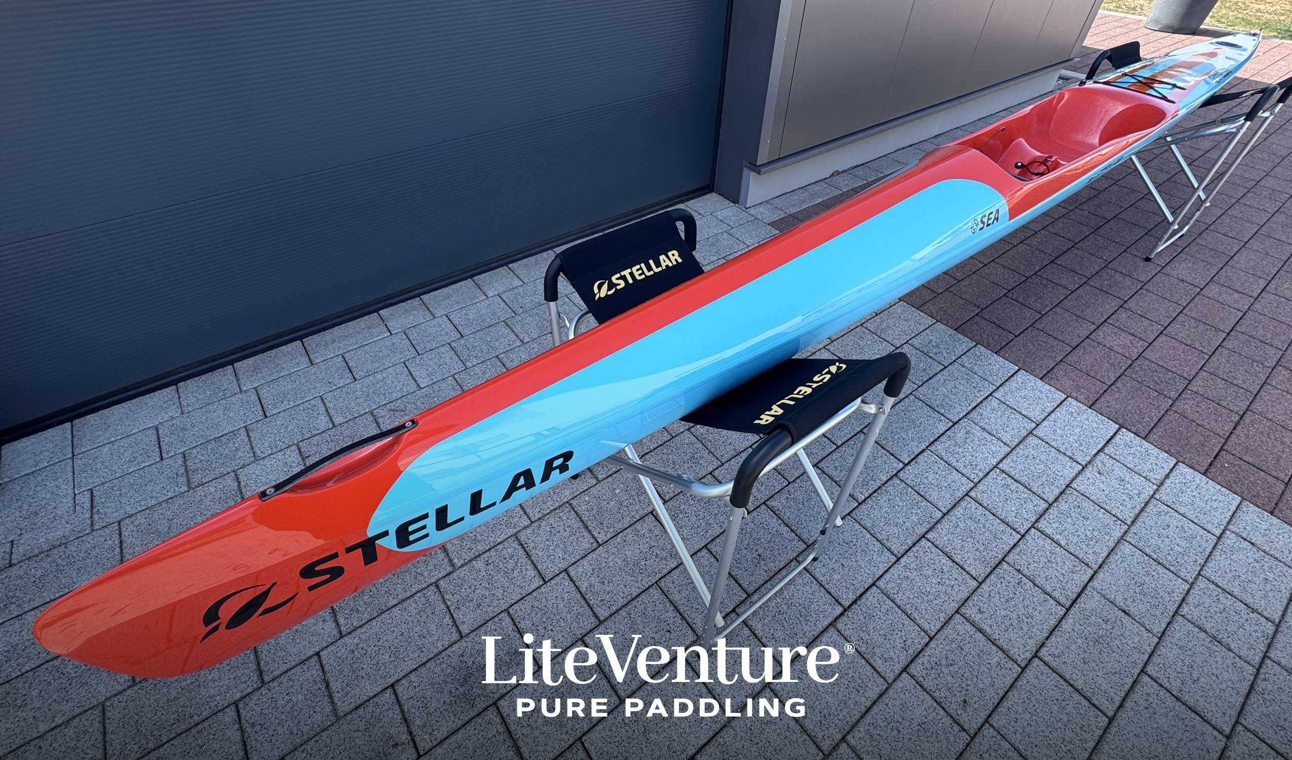 SEA, Stellar Elite Assassin-Profi Surfski-Excel Layup-Teal/Orange