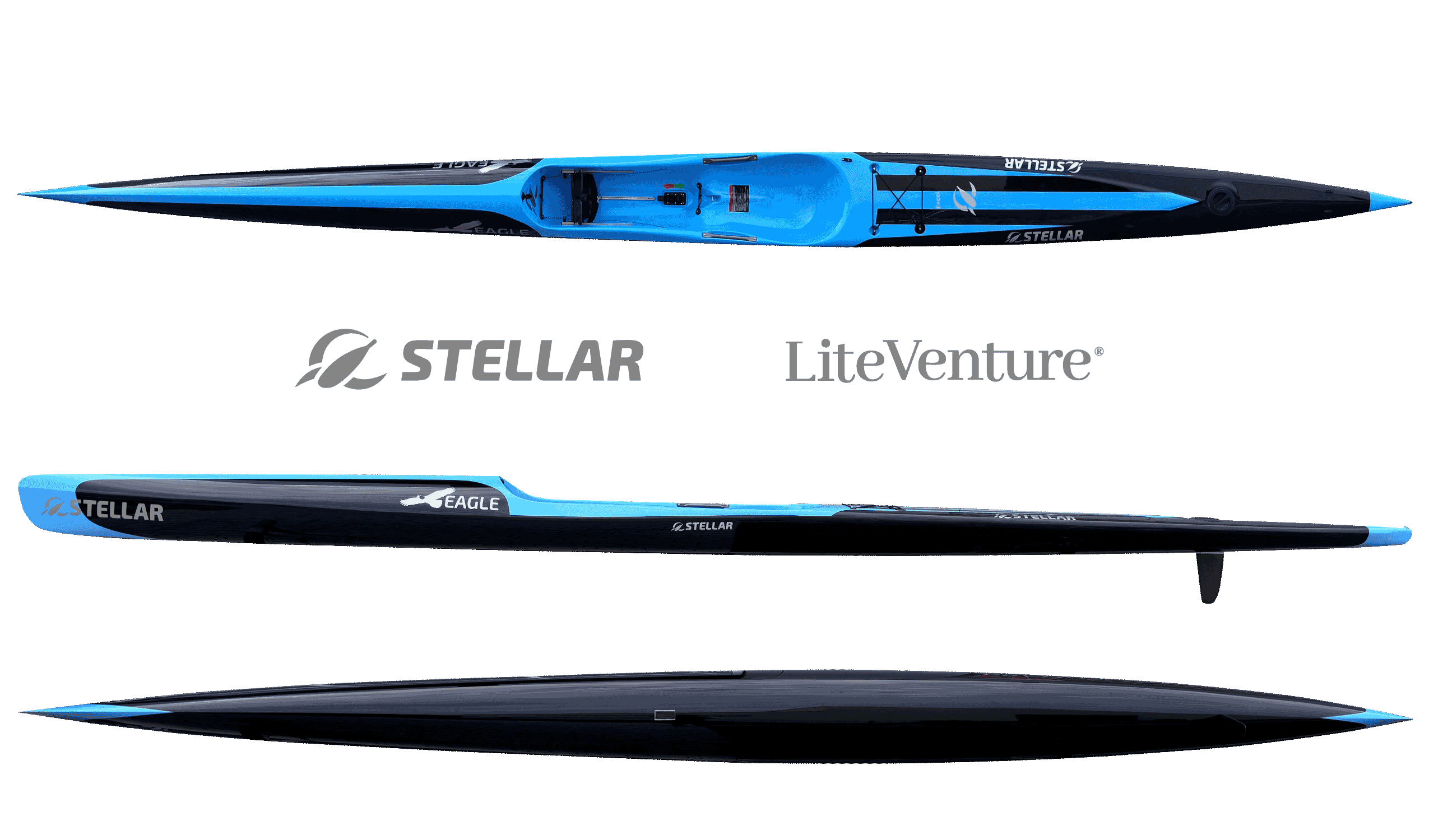 Eagle Surfski-Excel Layup-Black/Teal