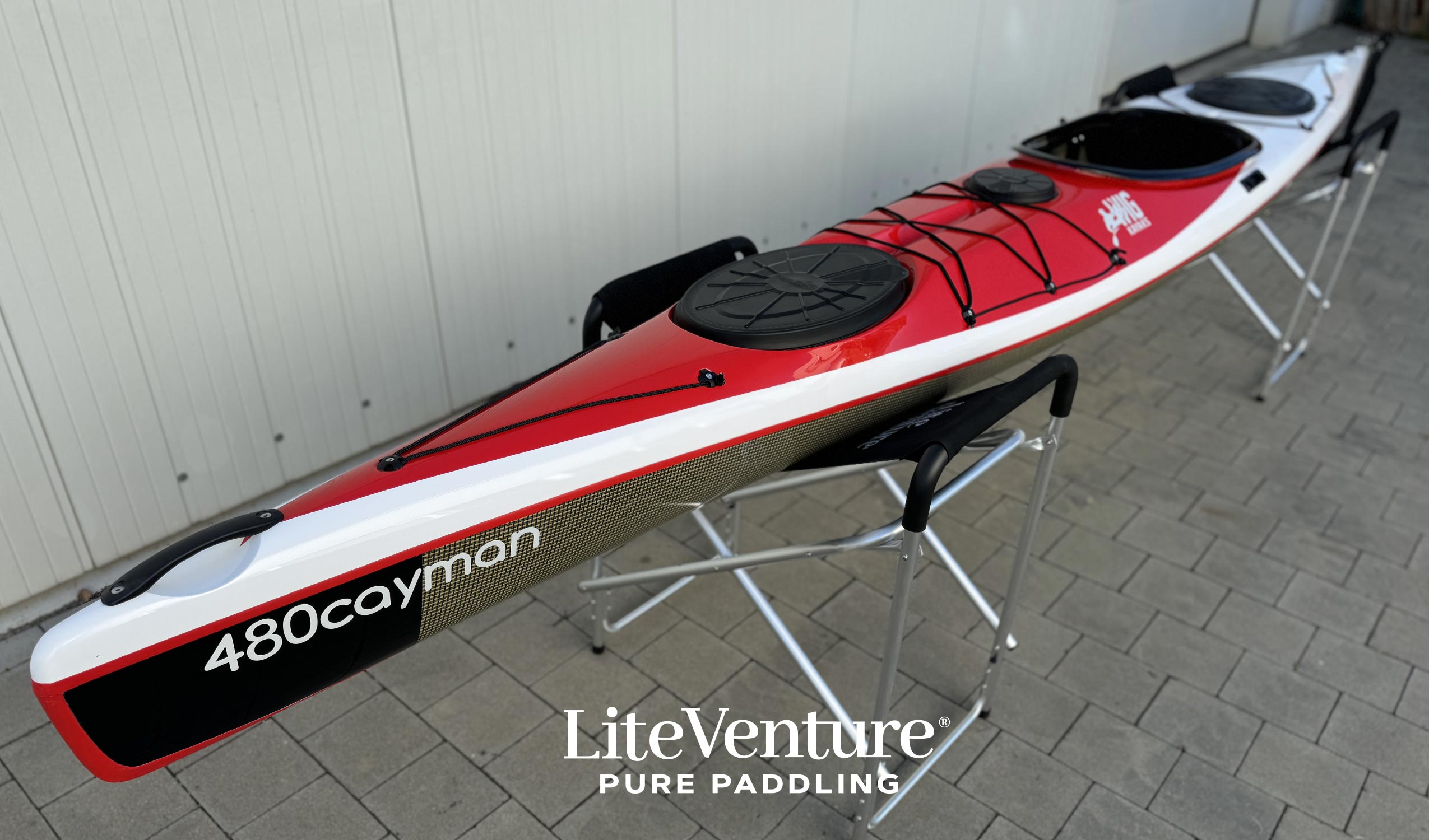 Cayman 480-Carbon/Kevlar Layup-White/Red