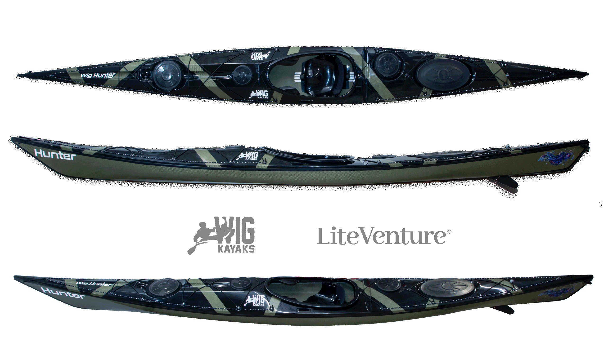 Hunter 520-C/K Layup-All Black / CarbonKevlar