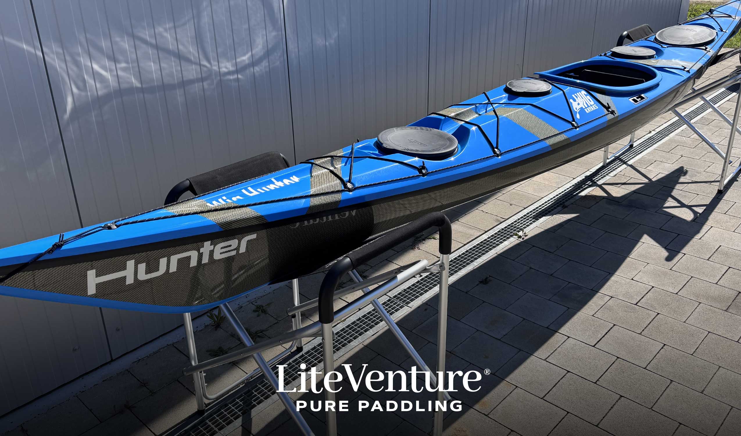 Hunter 520-C/K Layup-Sky Blue - Carbon/Kevlar Sichtcarbon