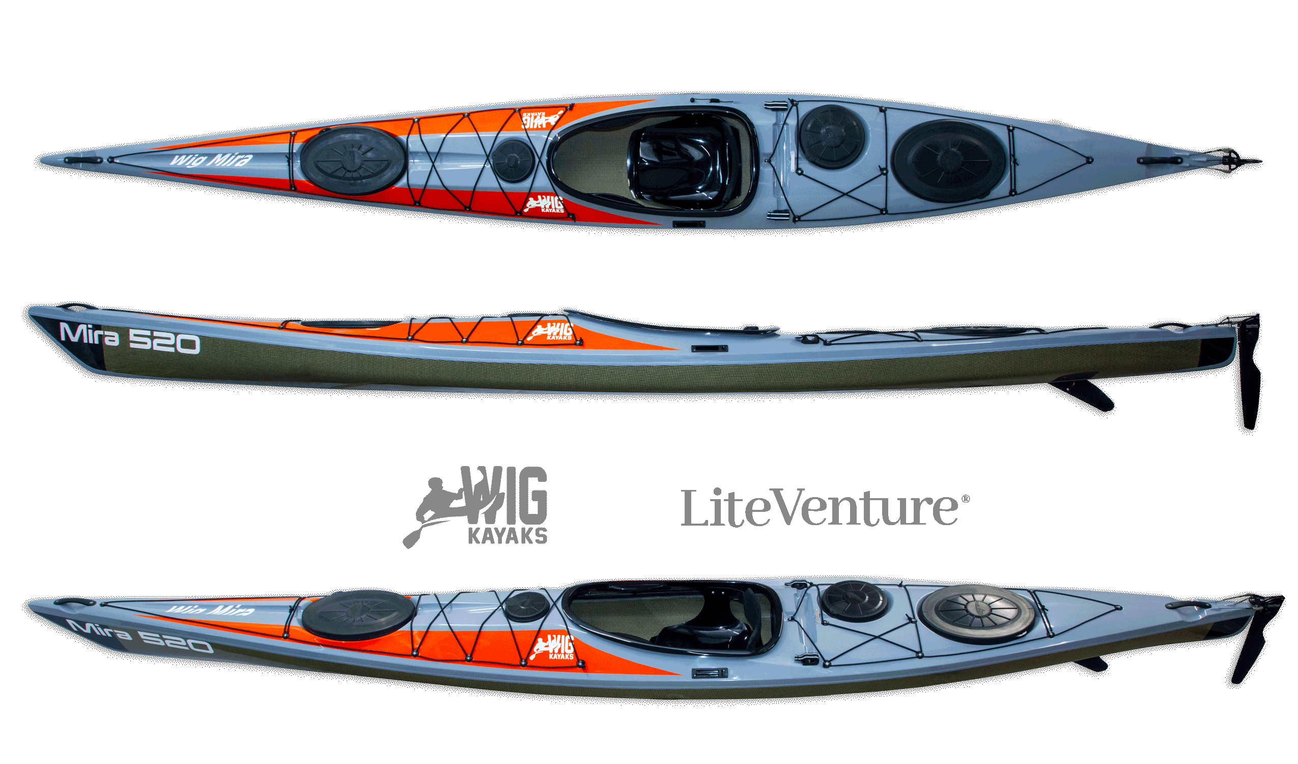 Mira 520 C/K Layup-Grey/Orange / CarbonKevlar