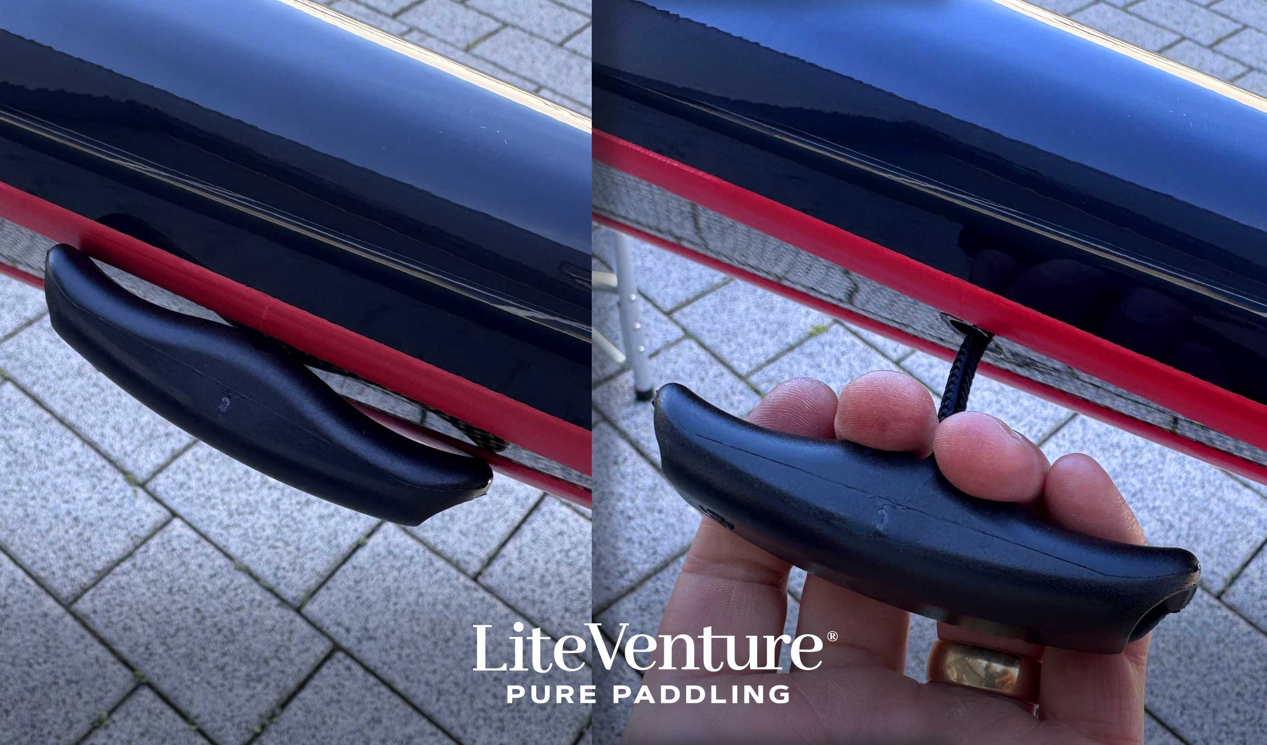 Greenland GT carbon/kevlar layup black/red with visible carbon fibre