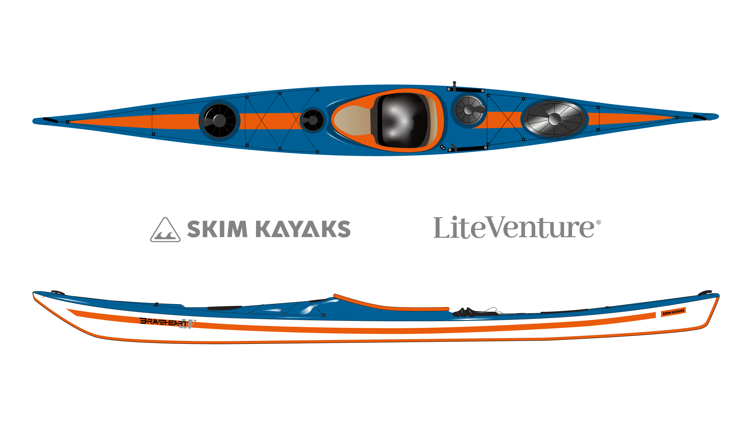 Braveheart LV-Rockhopper-azurblau reinorange