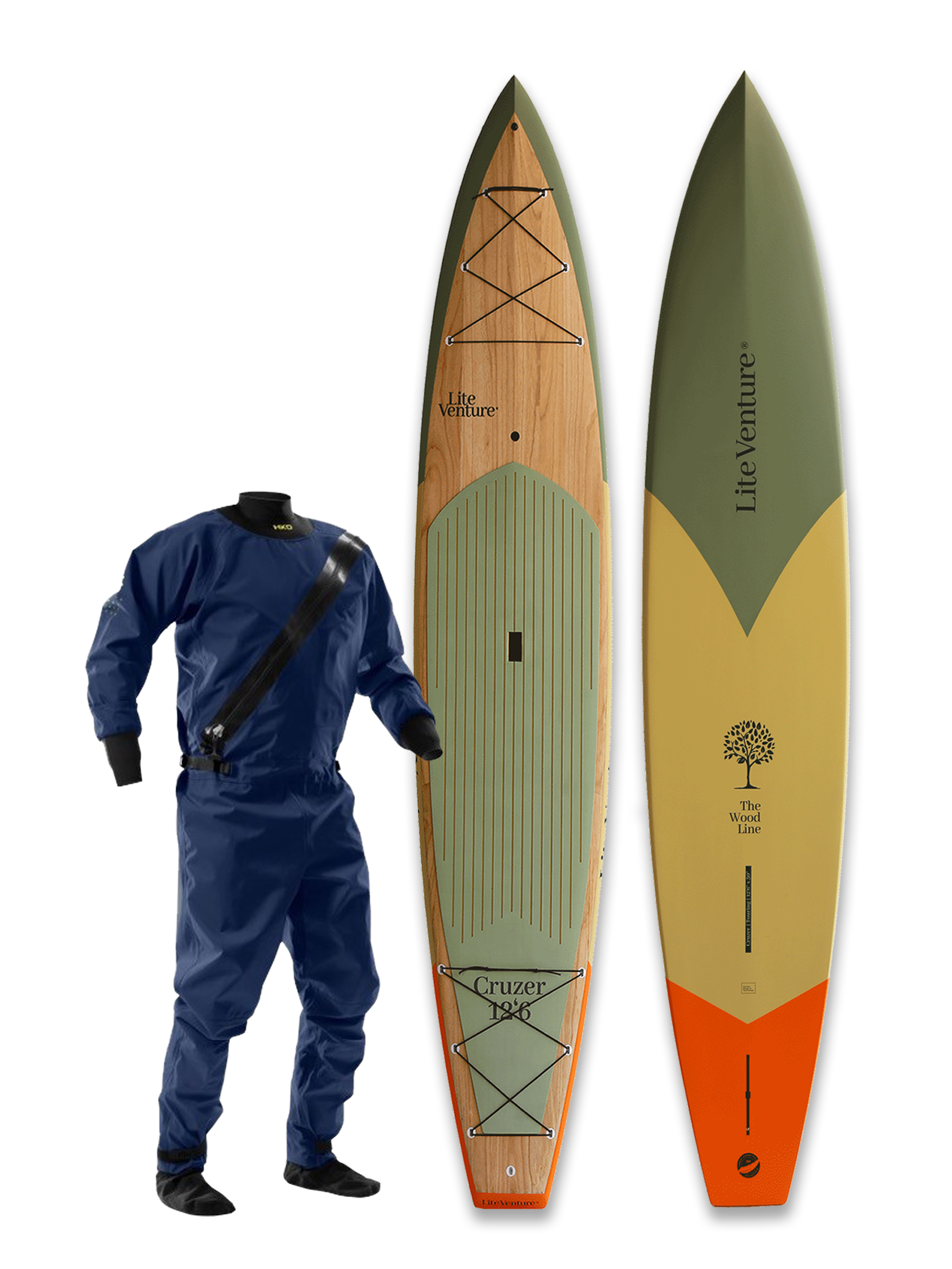 Cruzer-12'6" x 30"-green winter deal including drysuit