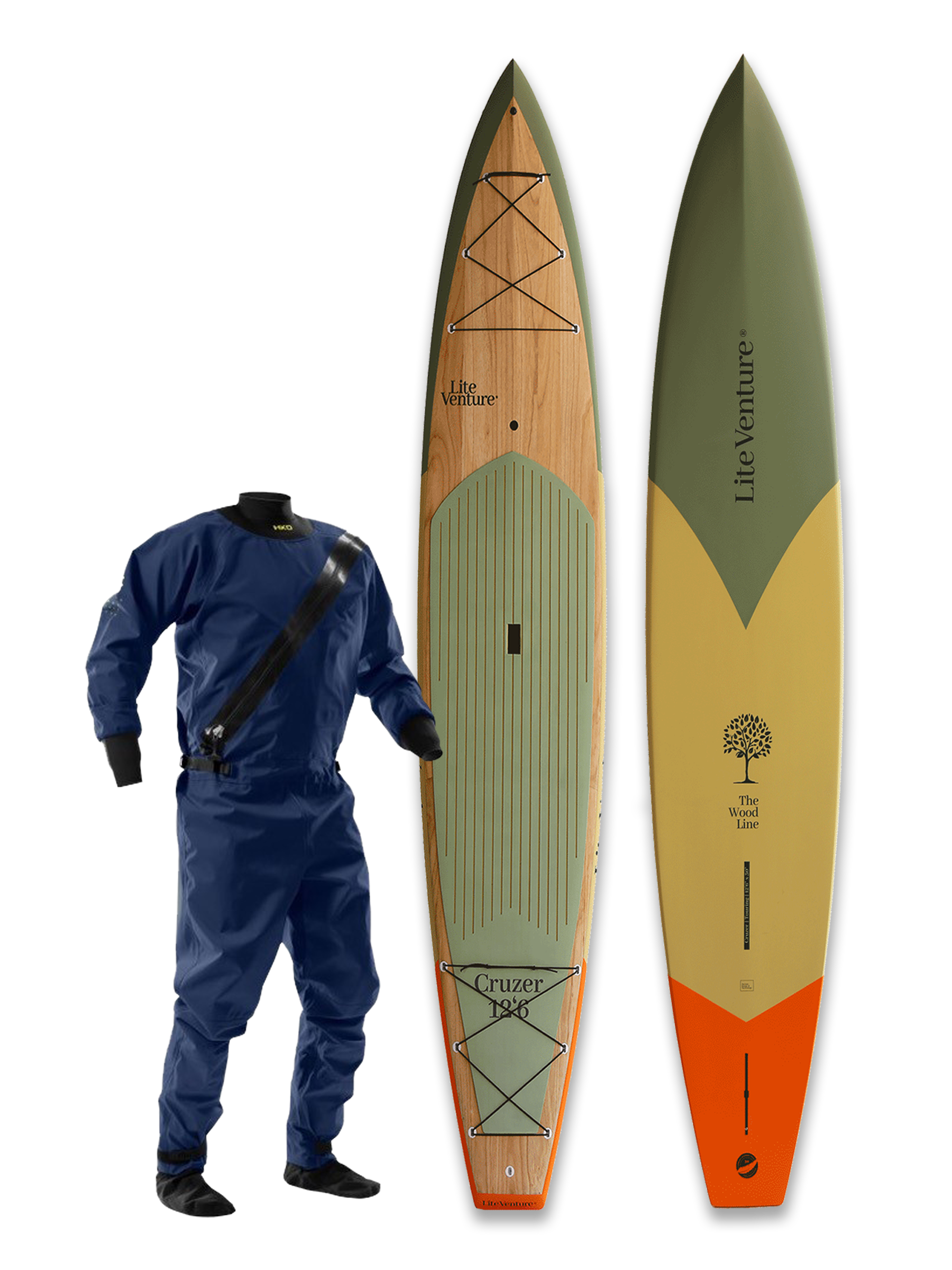 Cruzer-14" x 27.5"-green winter deal including dry suit