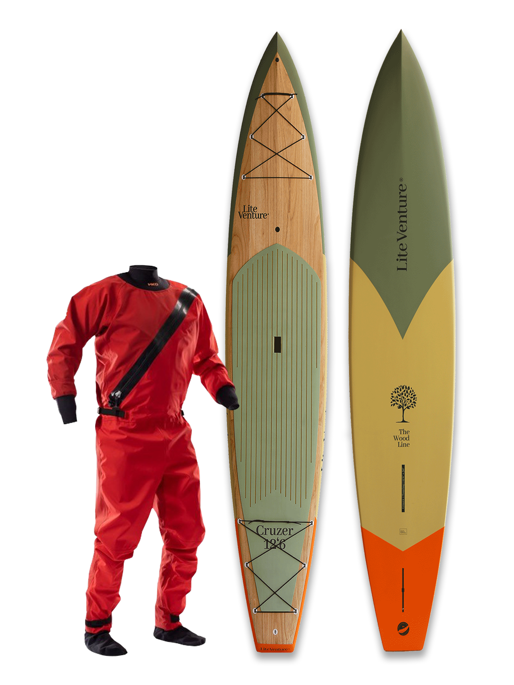 Cruzer-14" x 27.5"-green winter deal including dry suit
