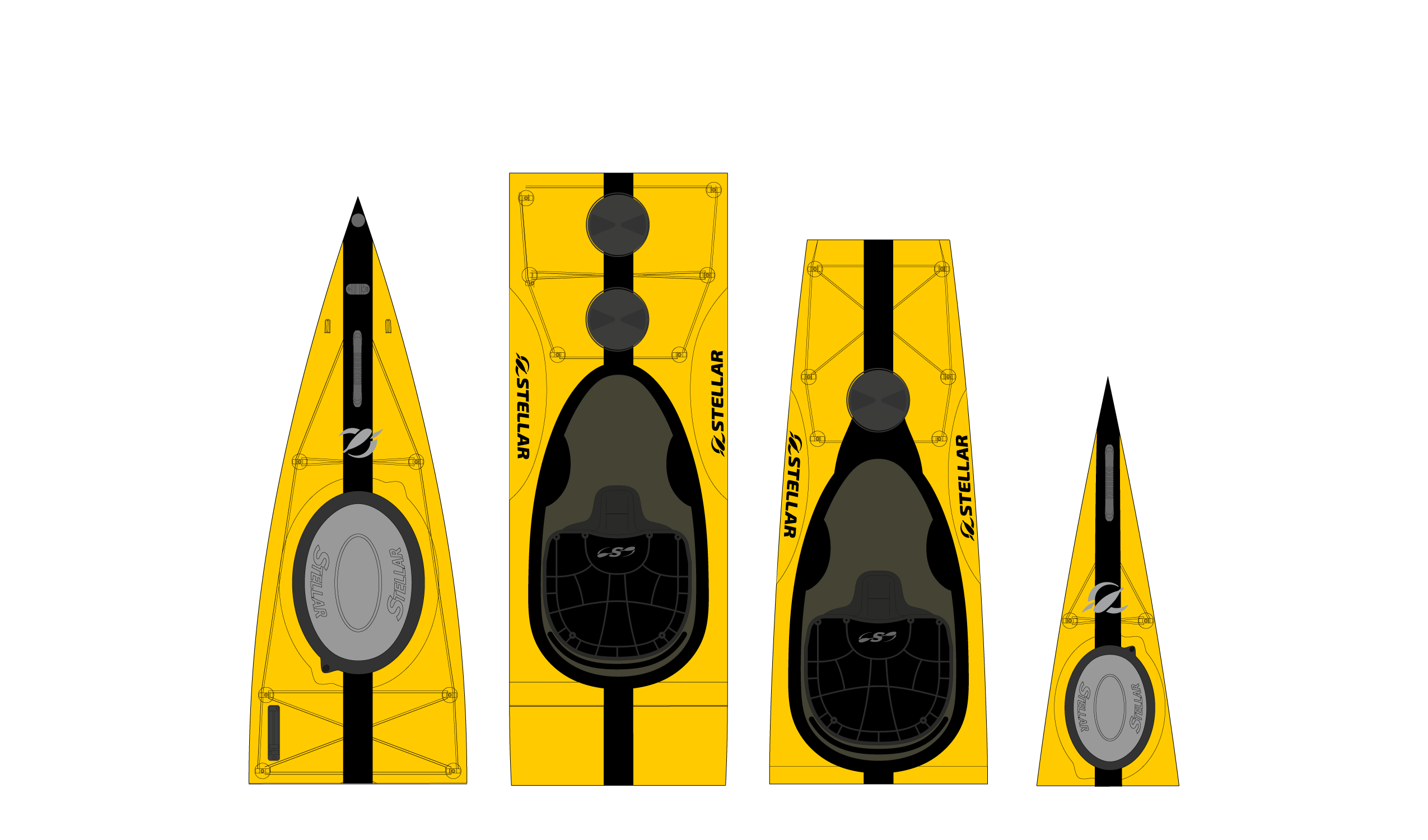 ST19 Mod divisible-tandem/solo-yellow black-+ carbon paddle